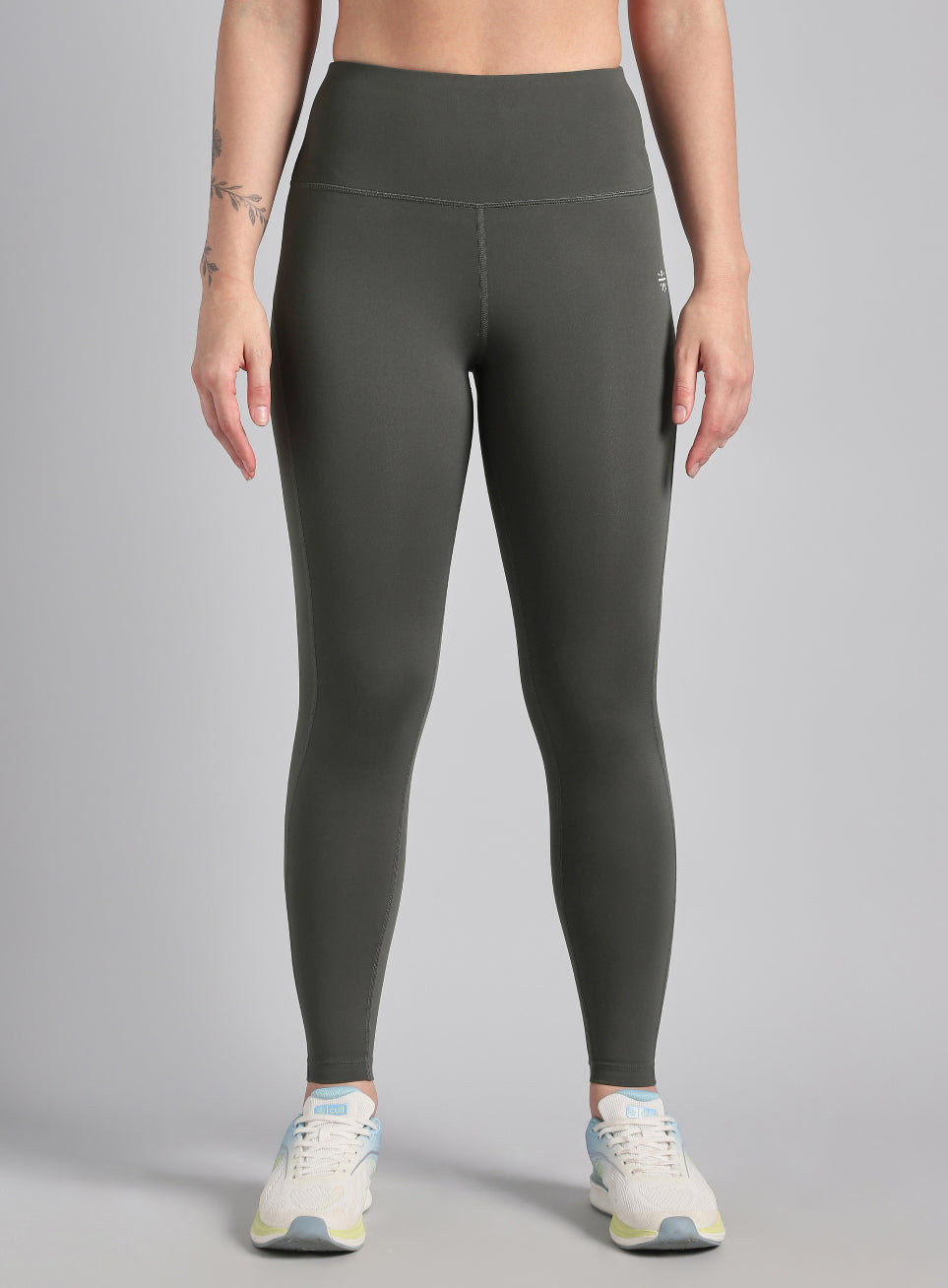 Grey All Day Active Solid Tights