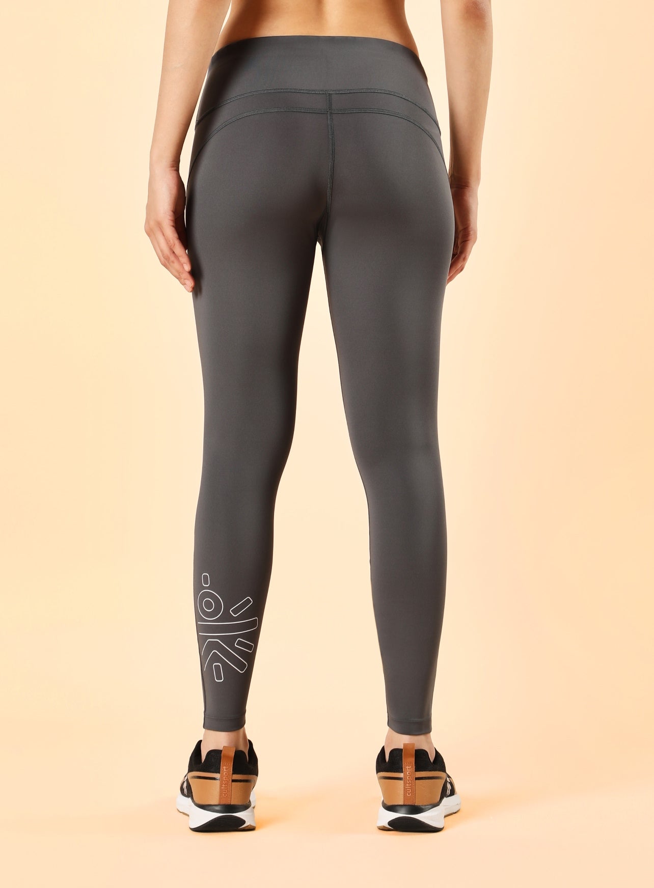 Grey All Day Active Solid Tights