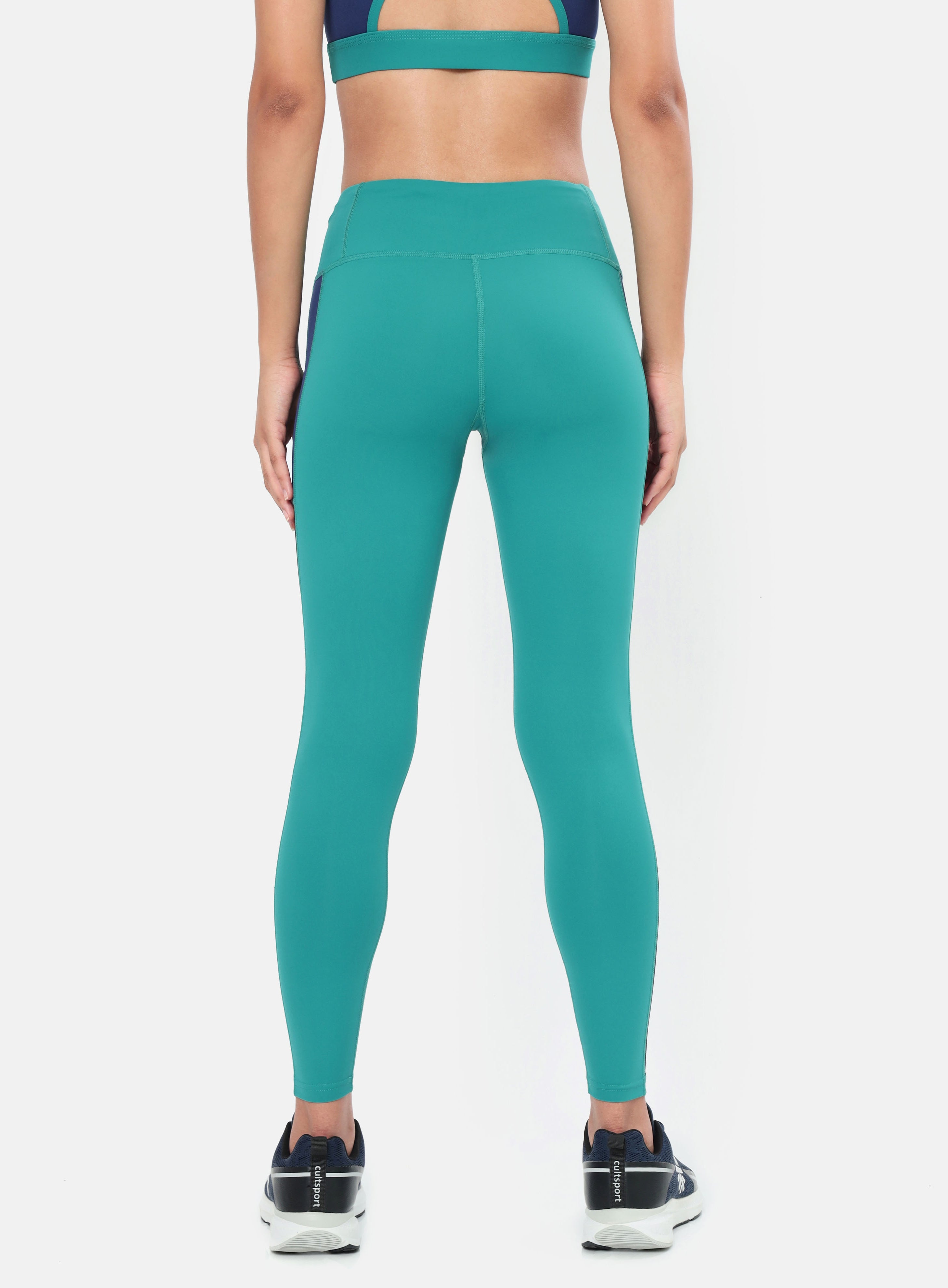 Absolute Fit Tights with Contrast Side Panels and Back Pocket