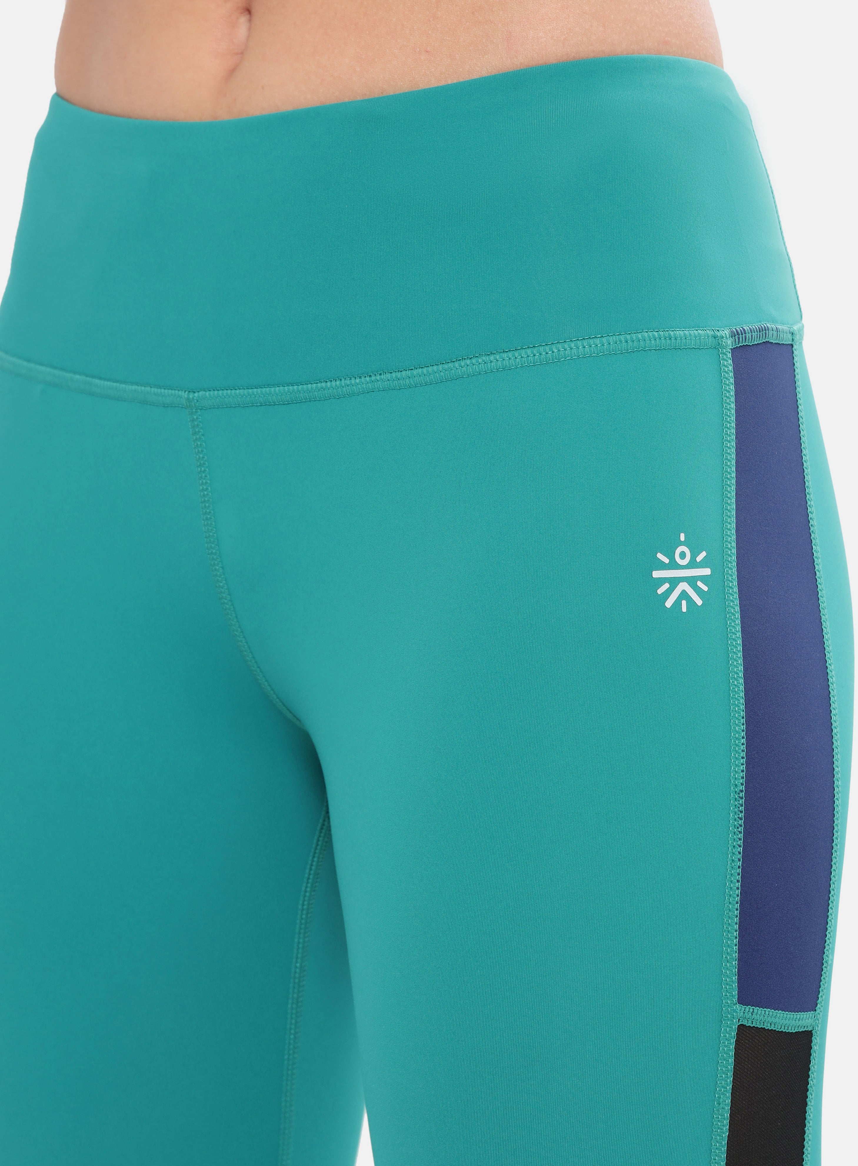 Absolute Fit Tights with Contrast Side Panels and Back Pocket