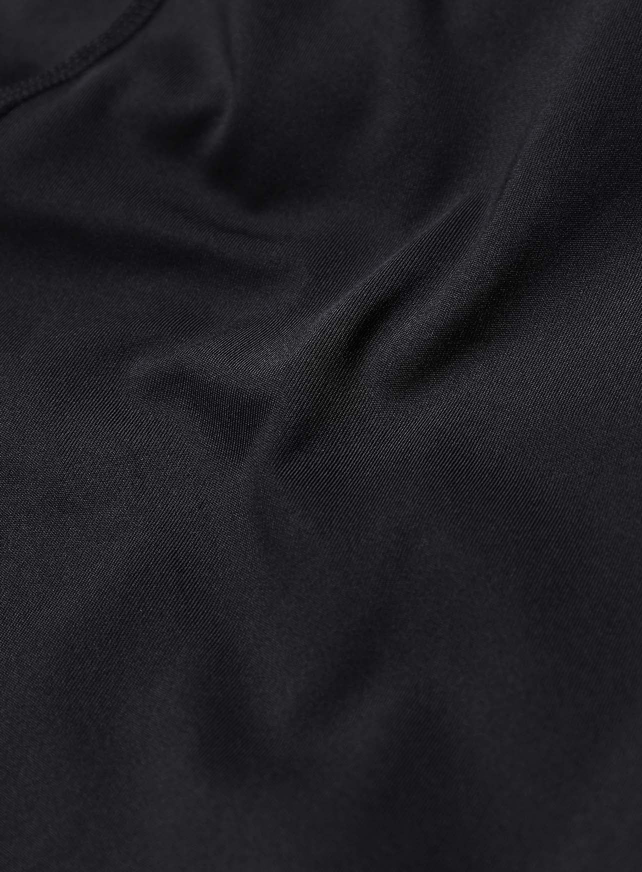 Black Absolute Fit Tights with Logo Print and Back Pocket