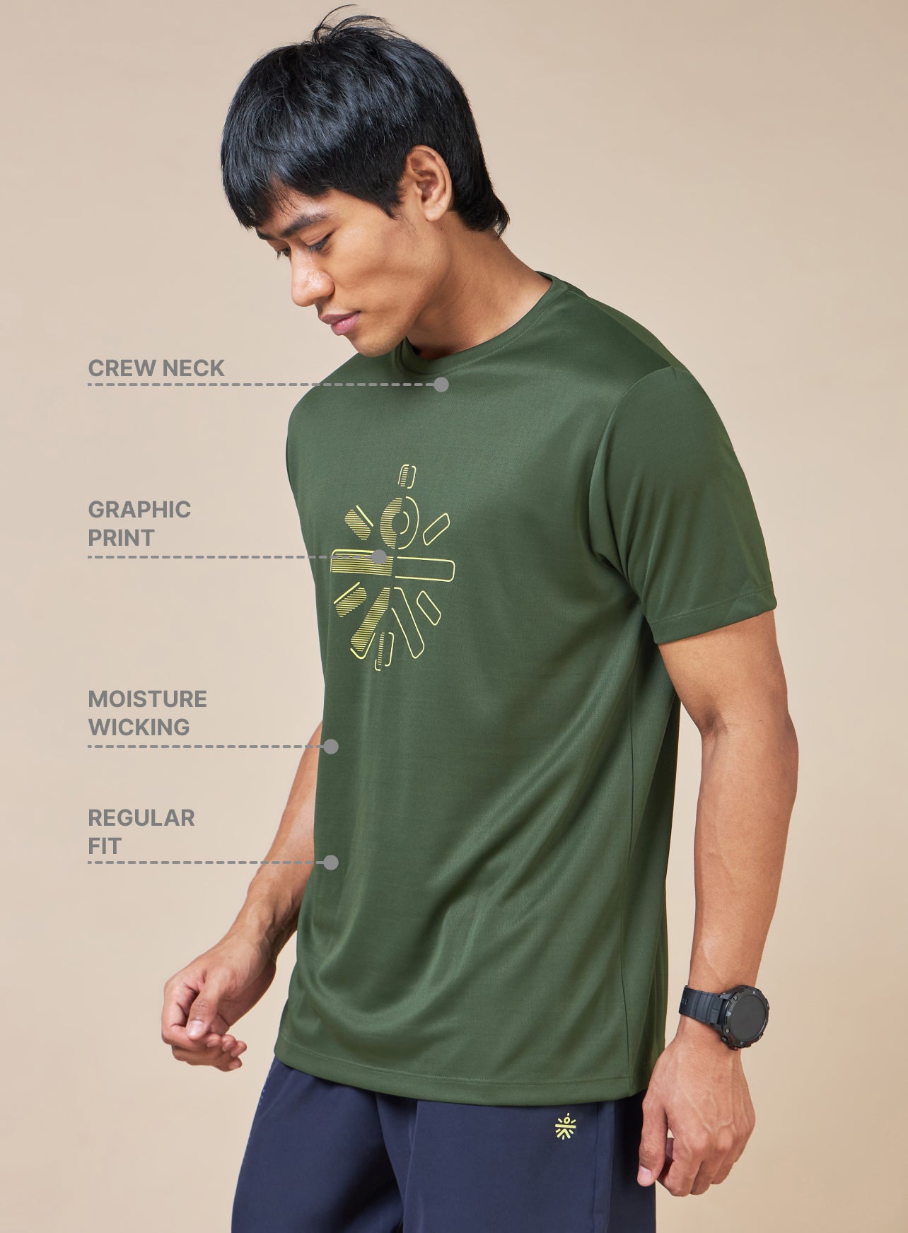 Typographic Print Active T-shirt