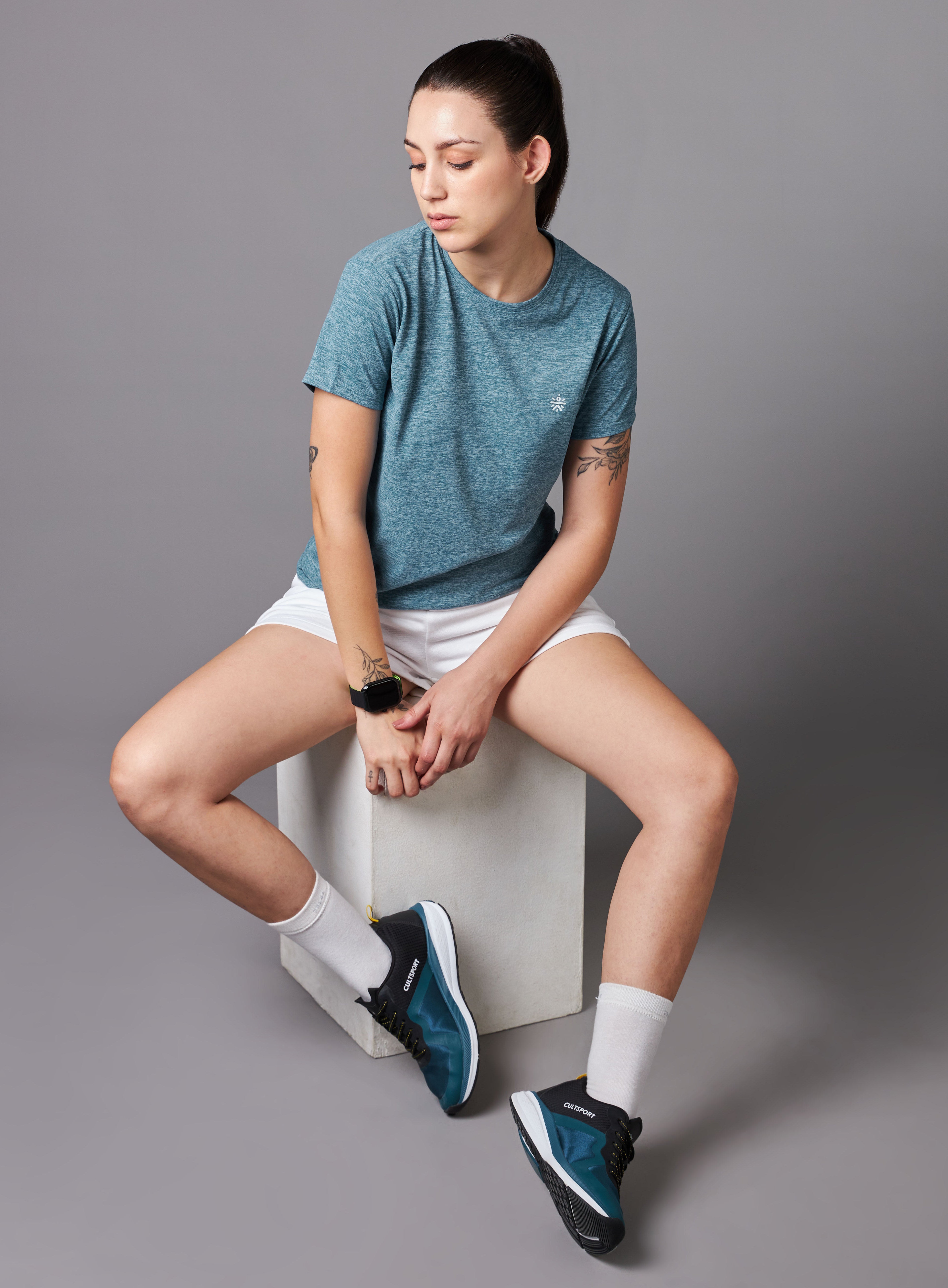 Women's Train All Day Blue Comfortech T-shirt