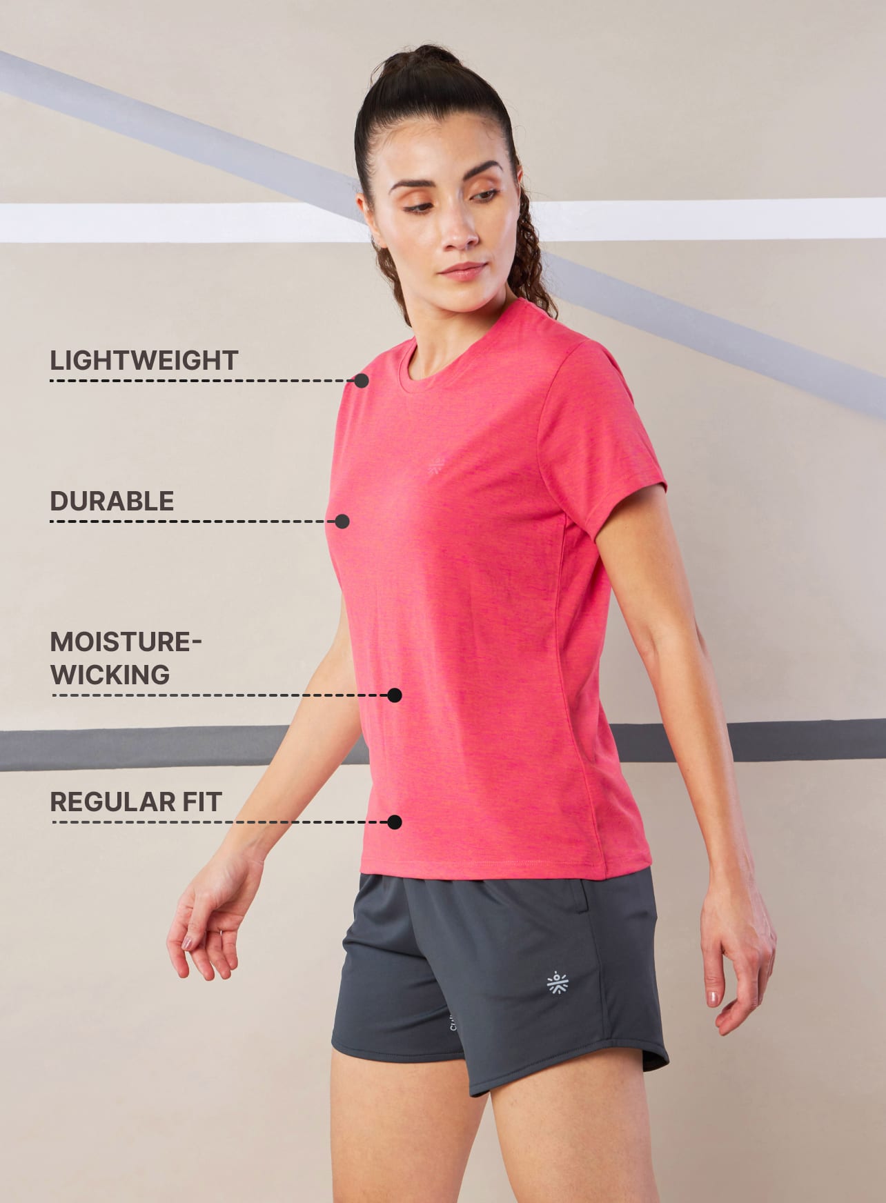 Women's Train All Day Pink Comfortech T-shirt