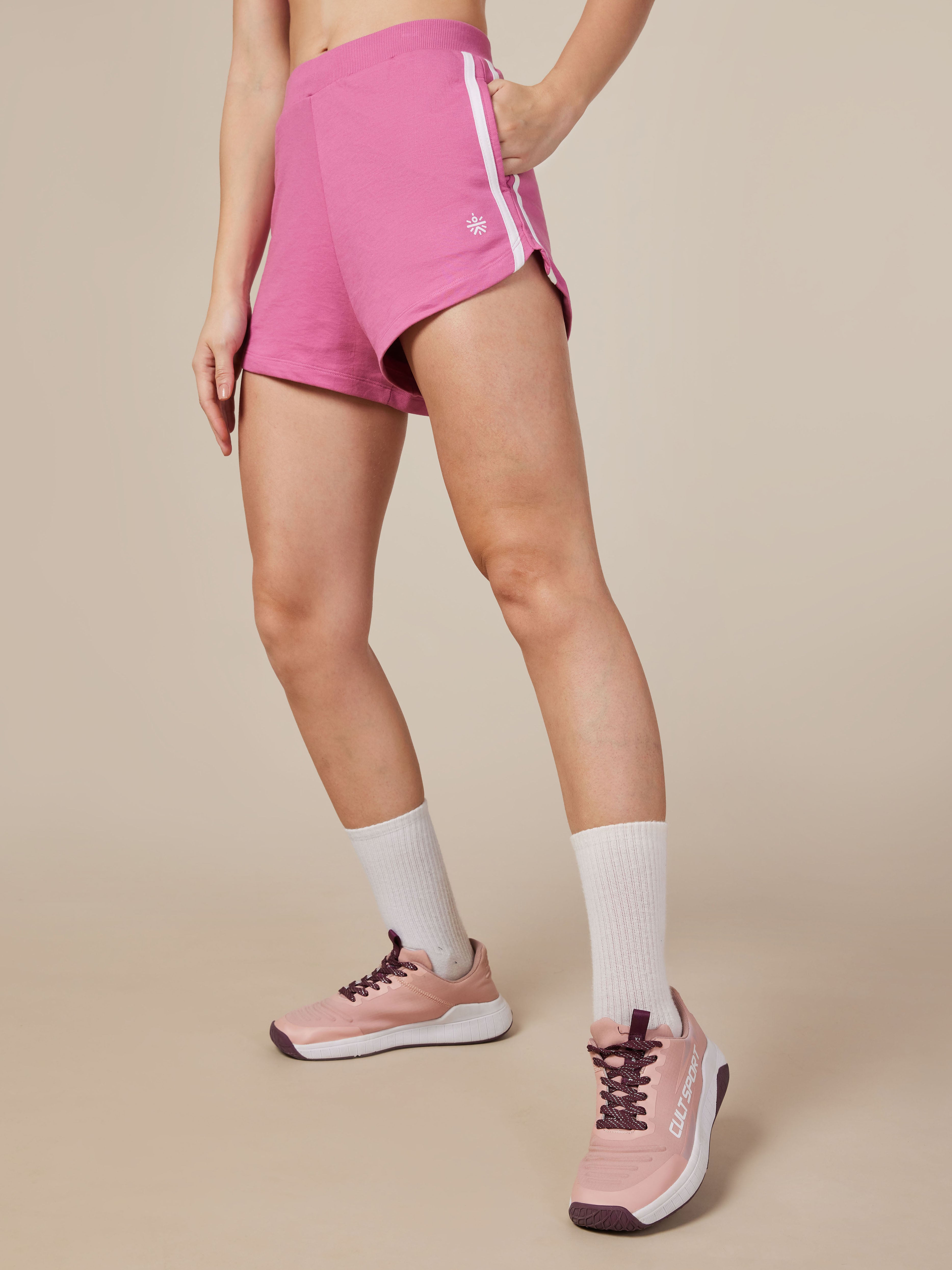 Women's Pink Train-in Essential Shorts