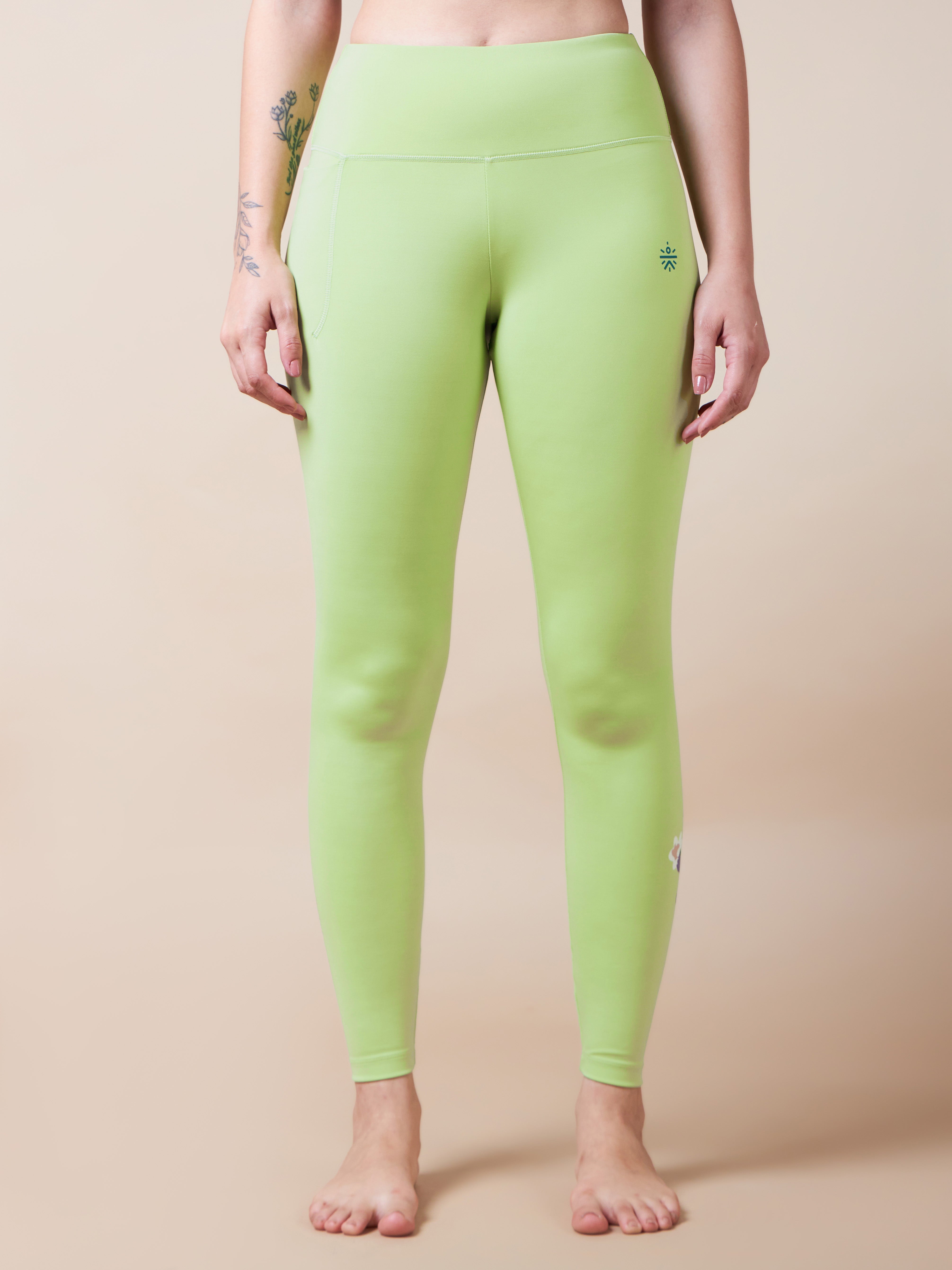 Zen Garden Motif Yoga Tights