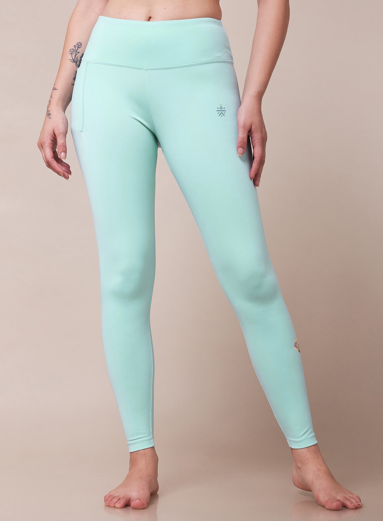Zen Garden Motif Yoga Tights