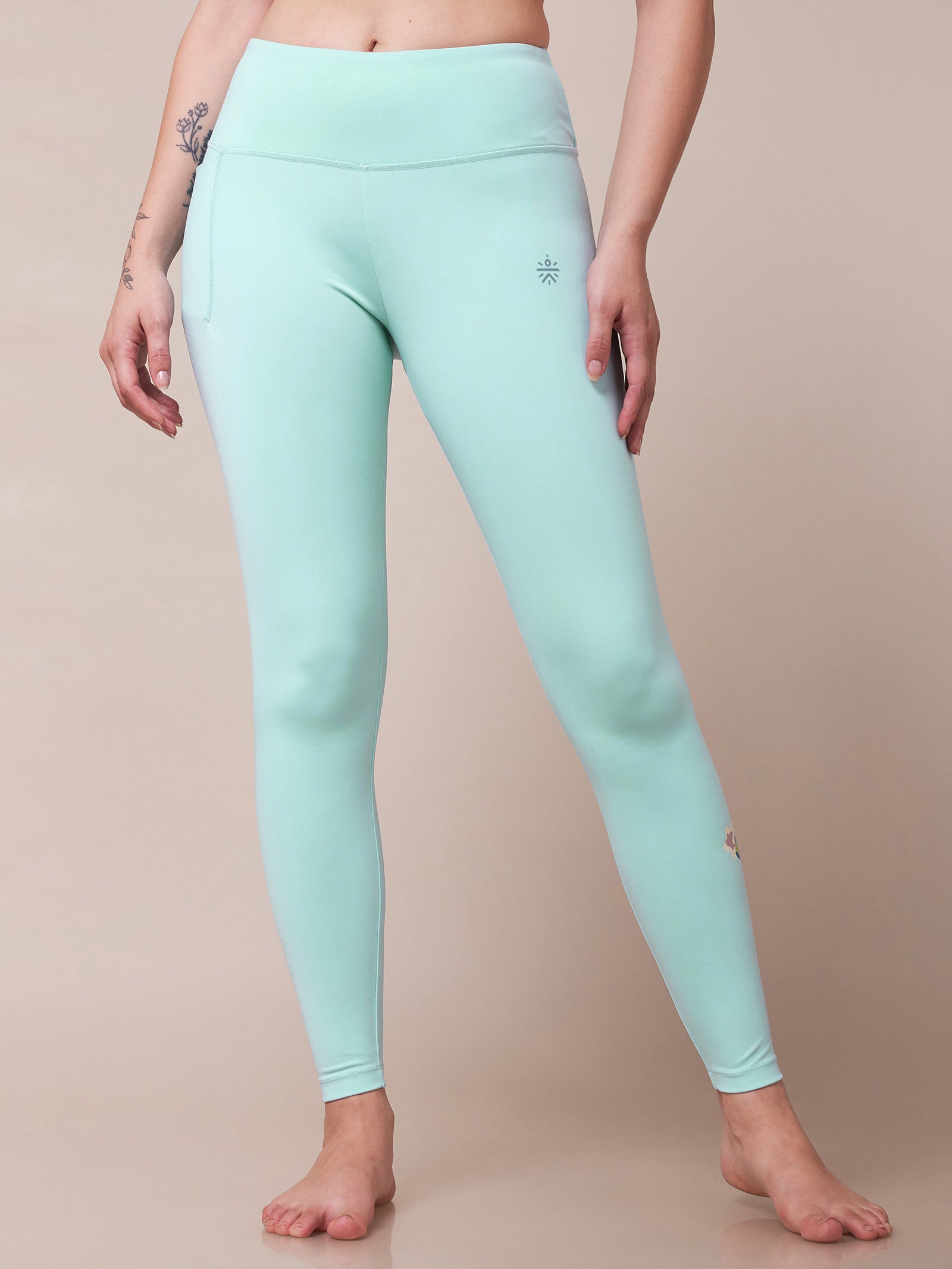 Zen Garden Motif Yoga Tights