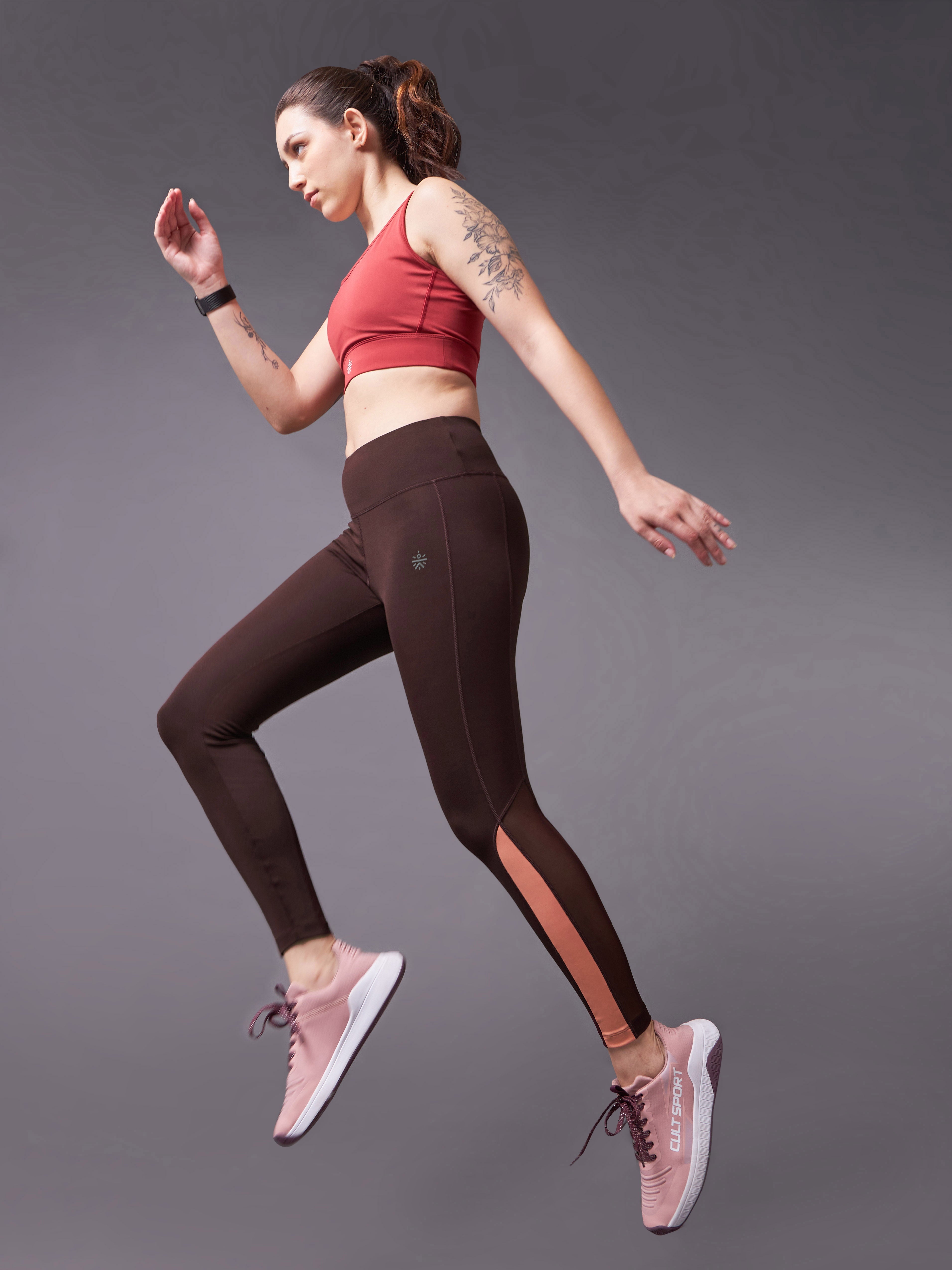 Iconic Brown Running Tights