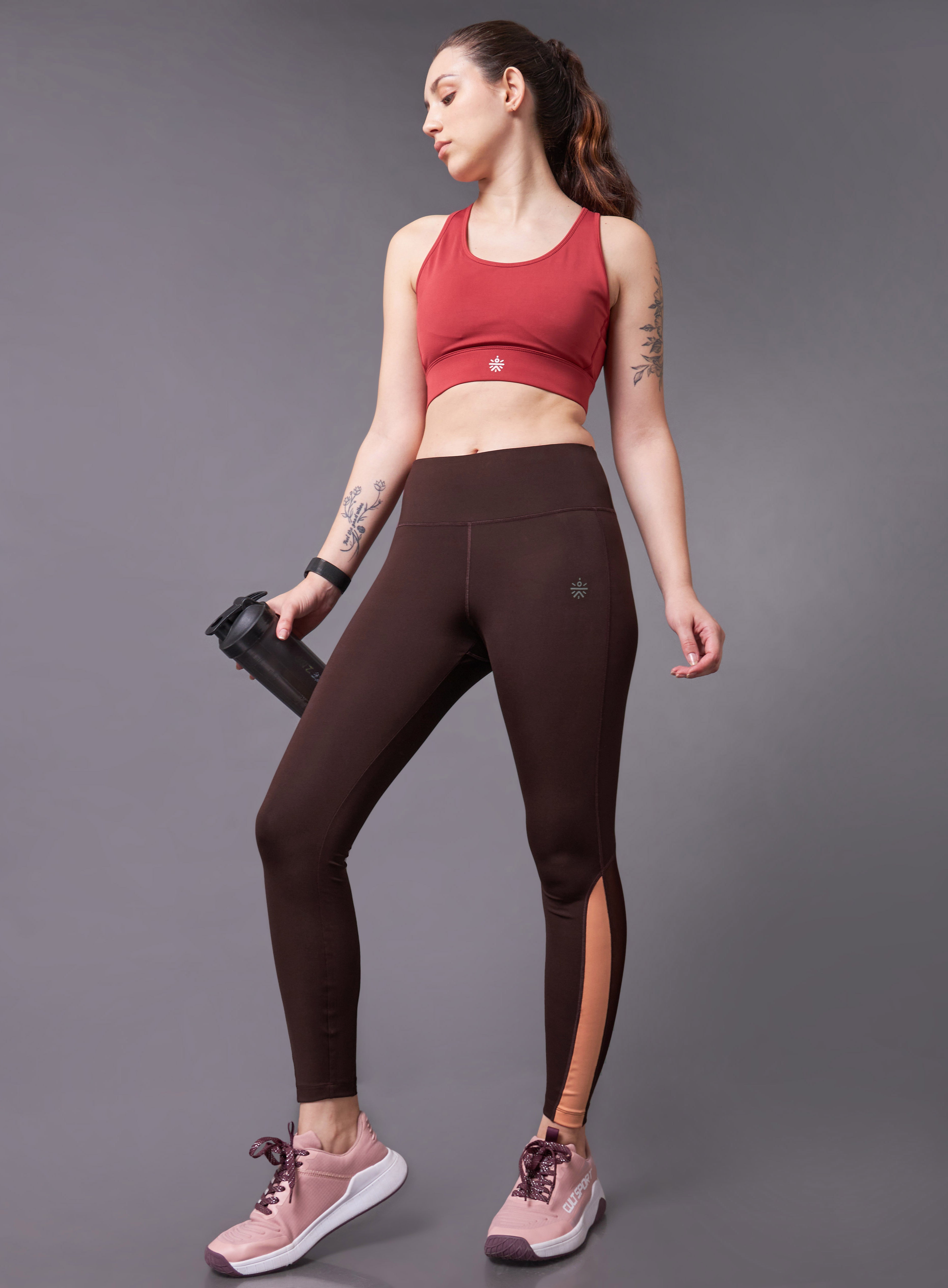 Iconic Brown Running Tights