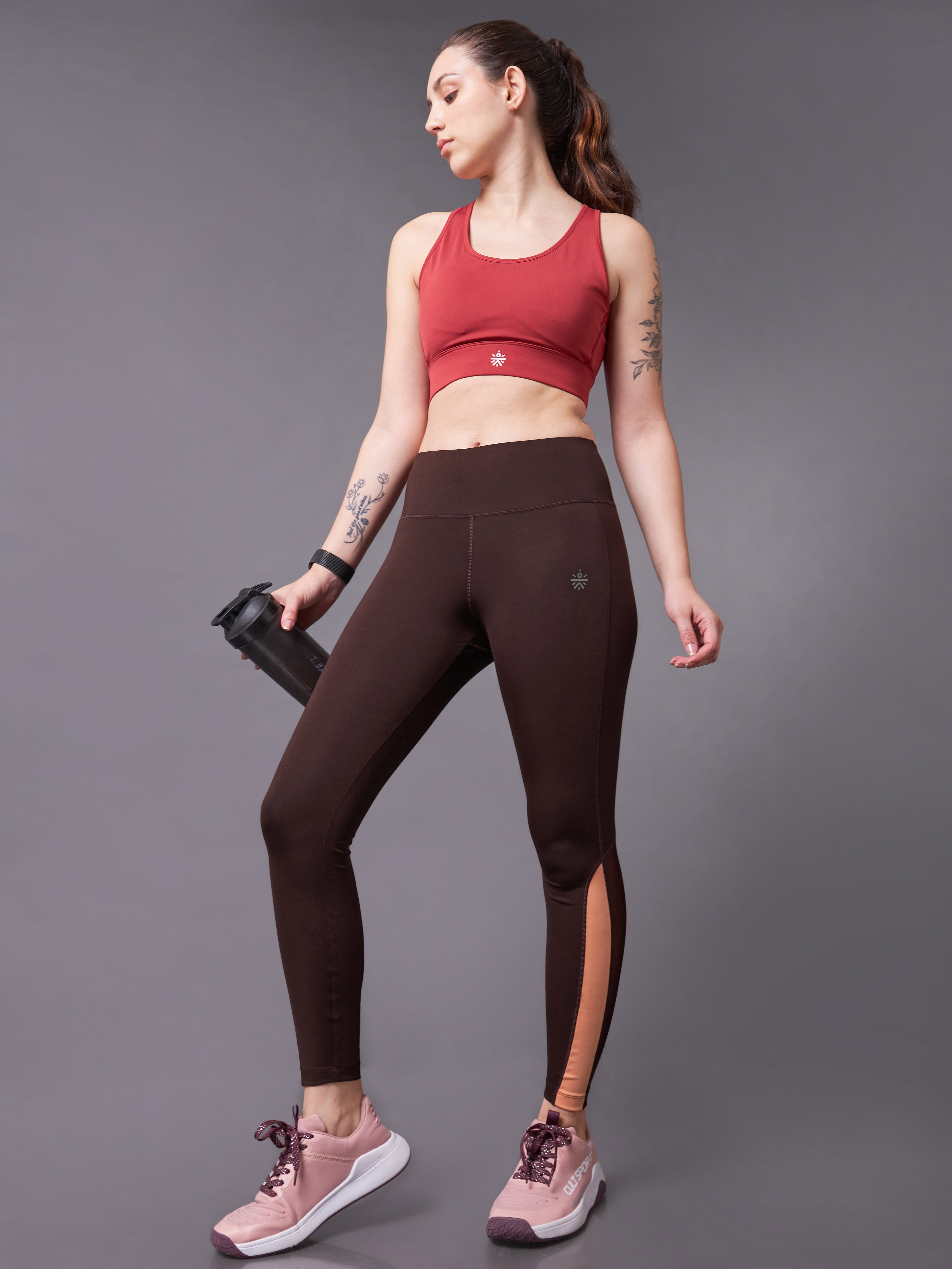 Iconic Brown Running Tights