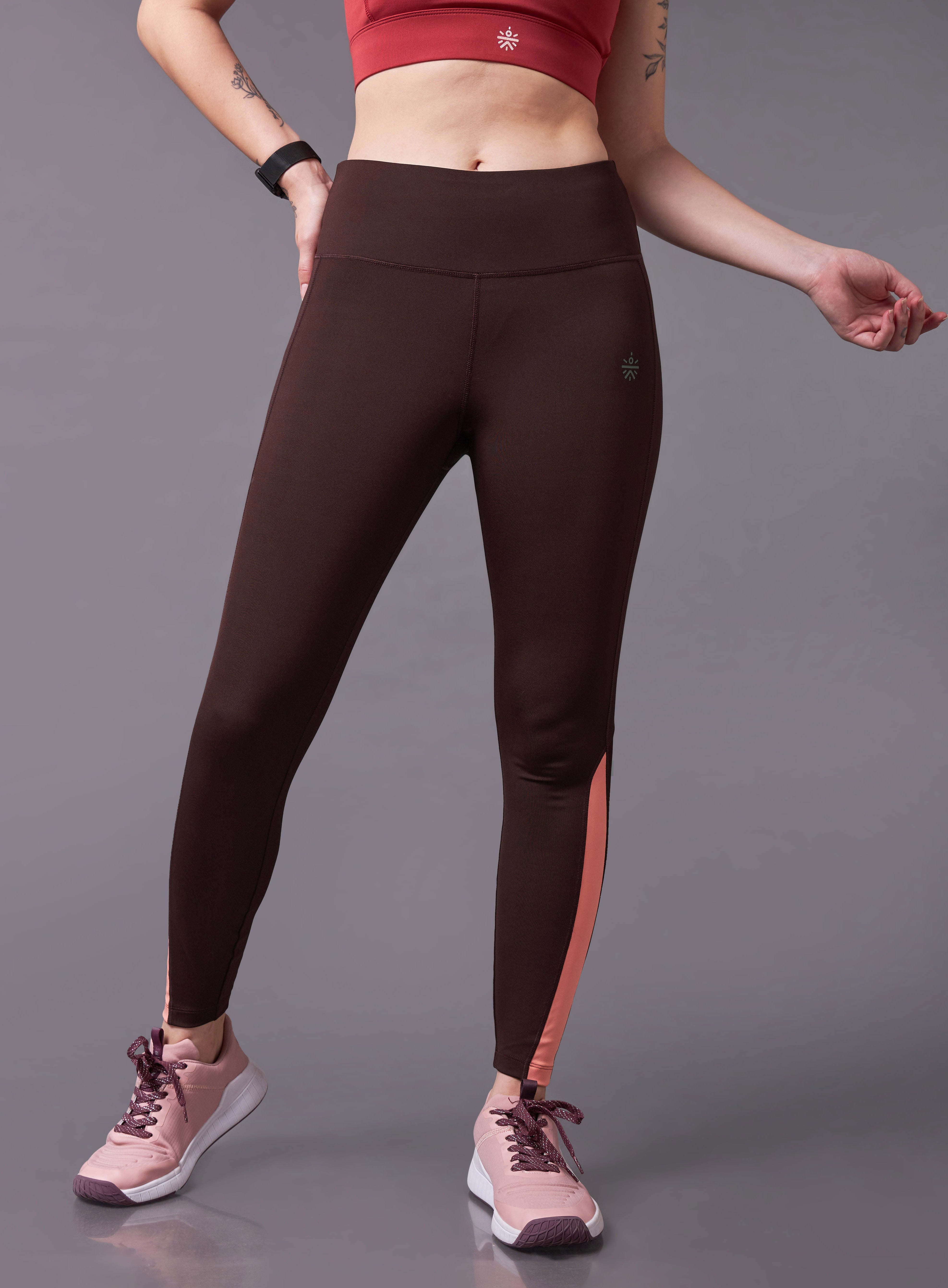Iconic Brown Running Tights