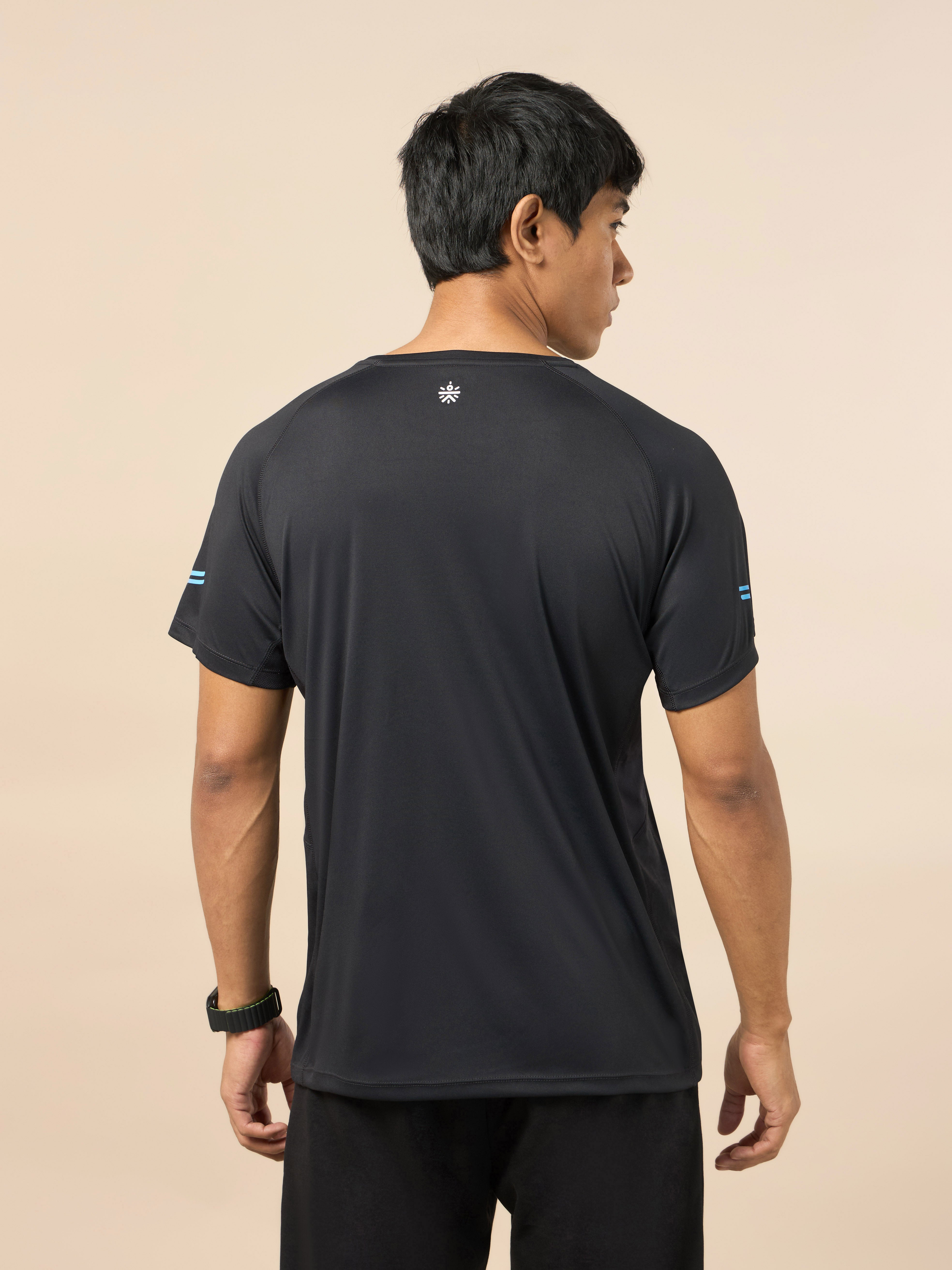 Men's Athletic Black Performance T-shirt
