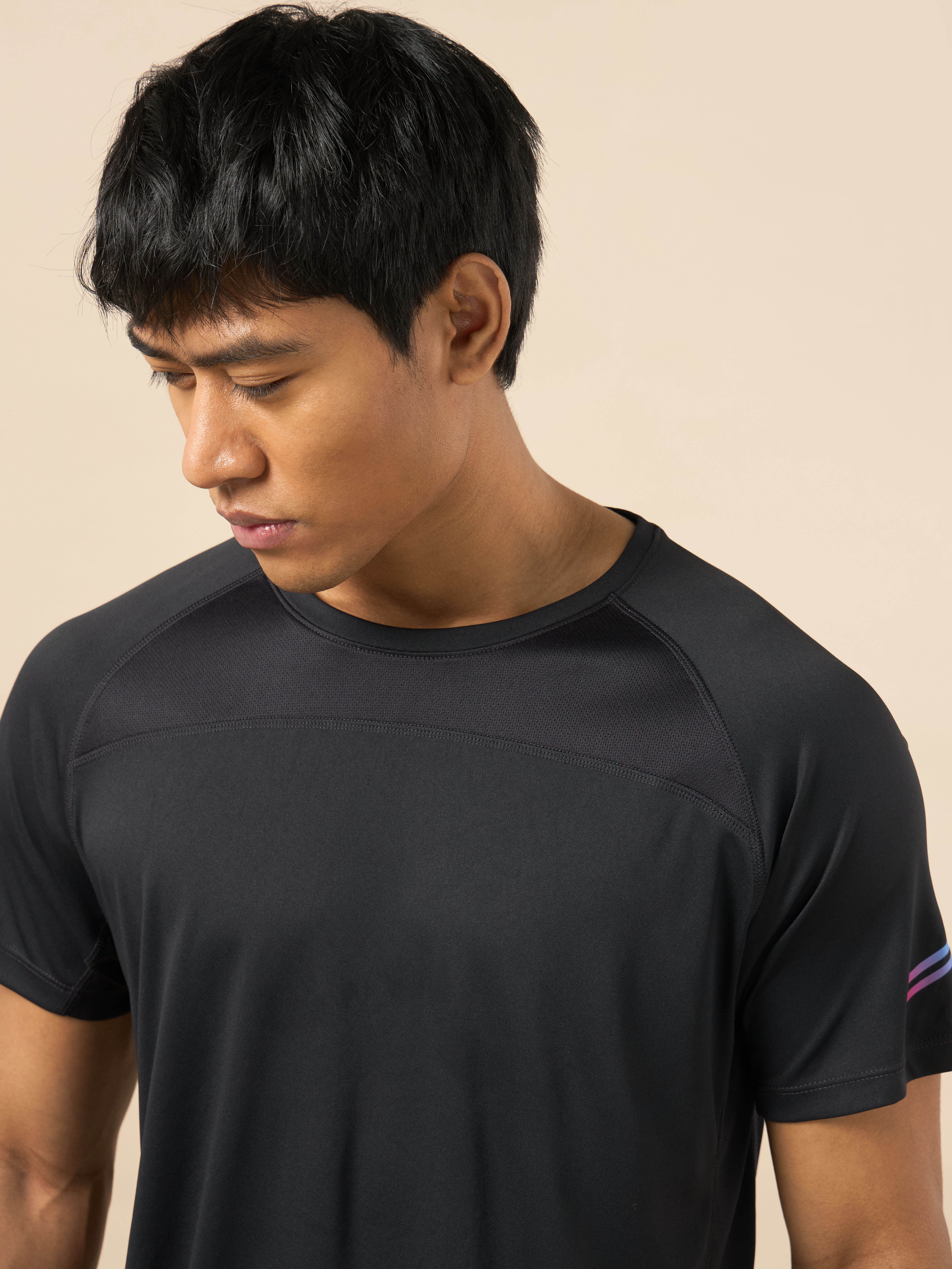 Men's Athletic Black Performance T-shirt