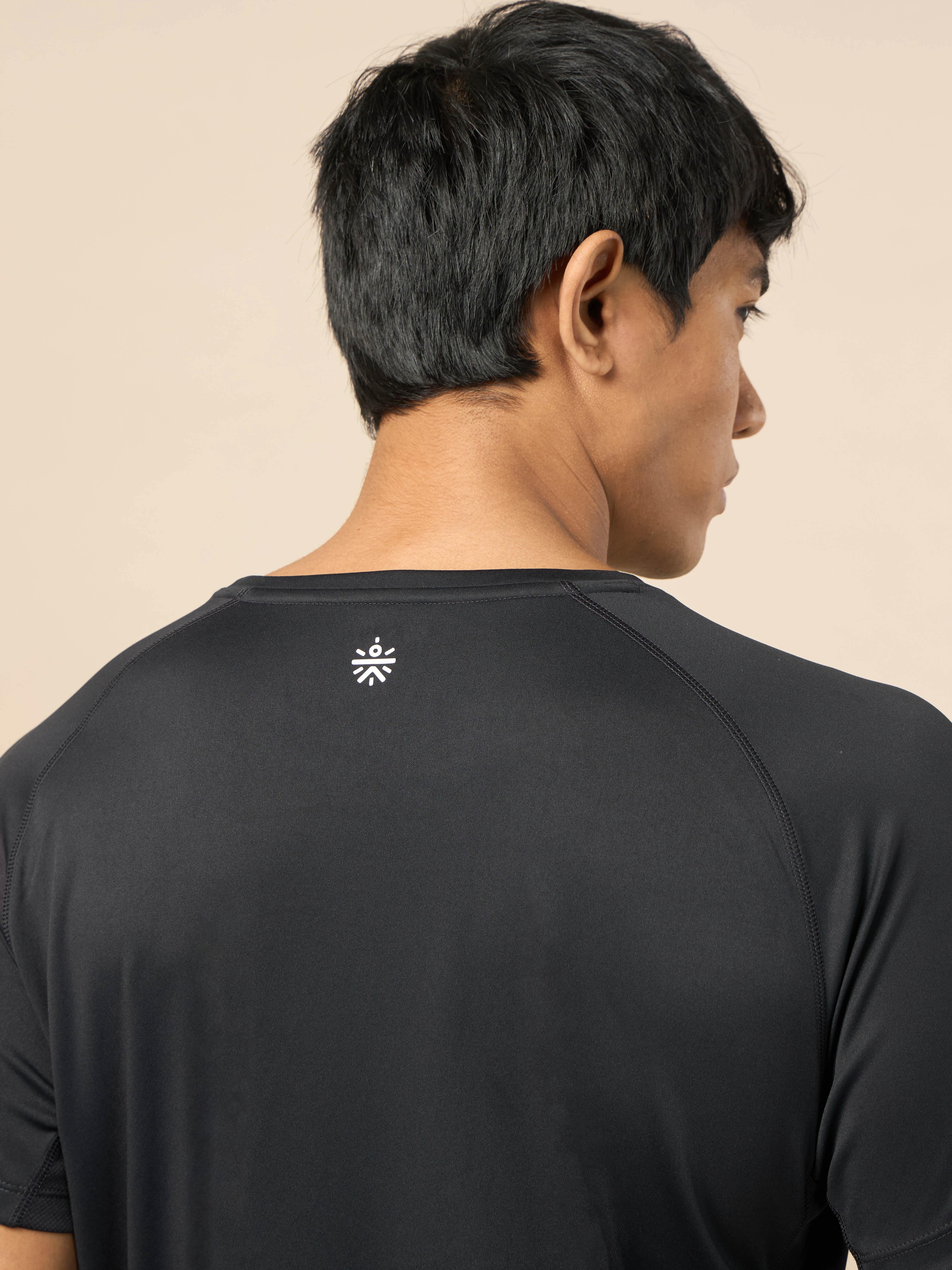 Men's Athletic Black Performance T-shirt