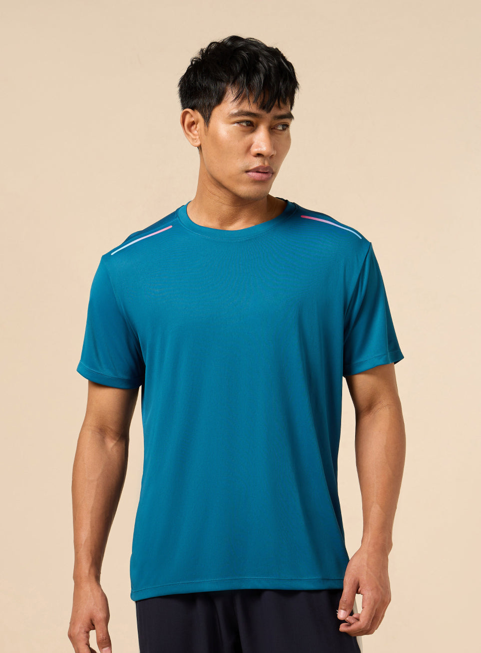 Men's All Round Teal Workout T-shirt