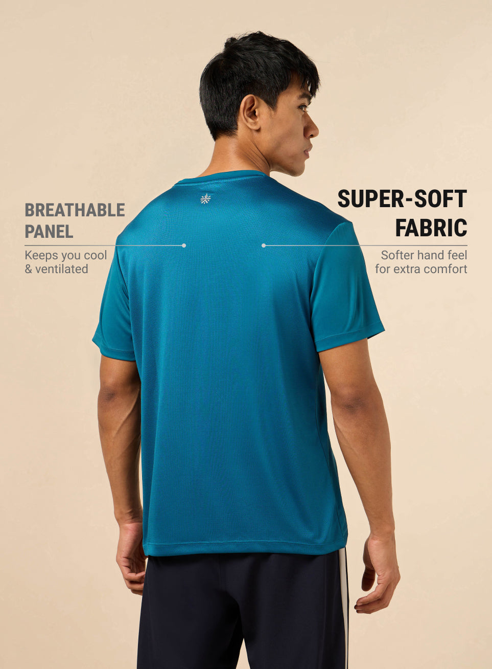 Men's All Round Teal Workout T-shirt