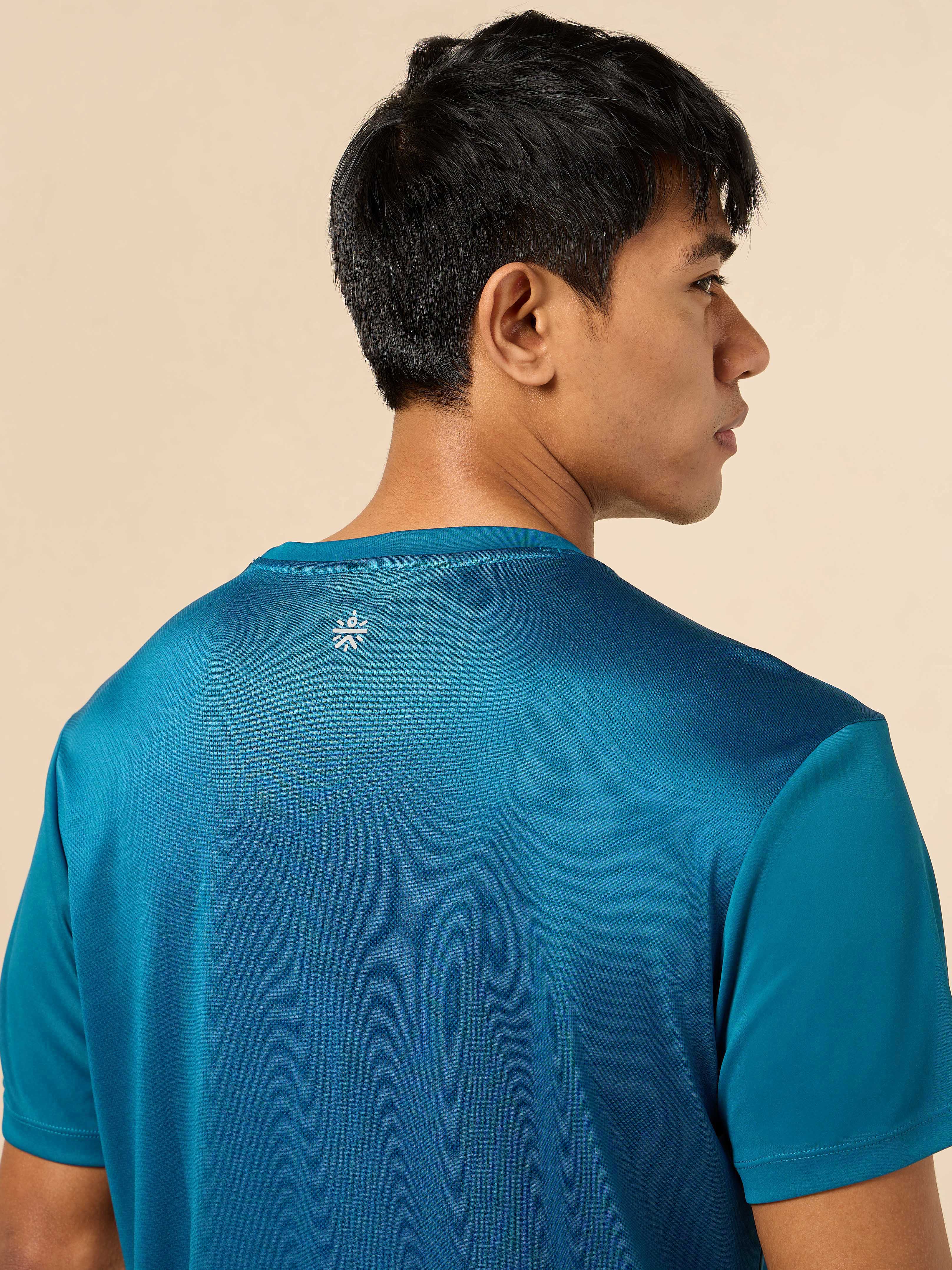 Men's All Round Teal Workout T-shirt