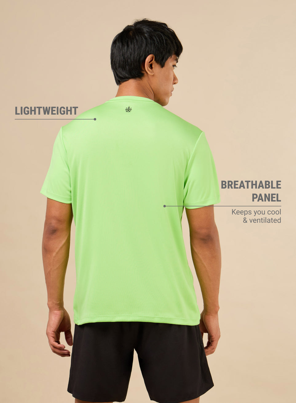 Men's All Round Green Workout T-shirt