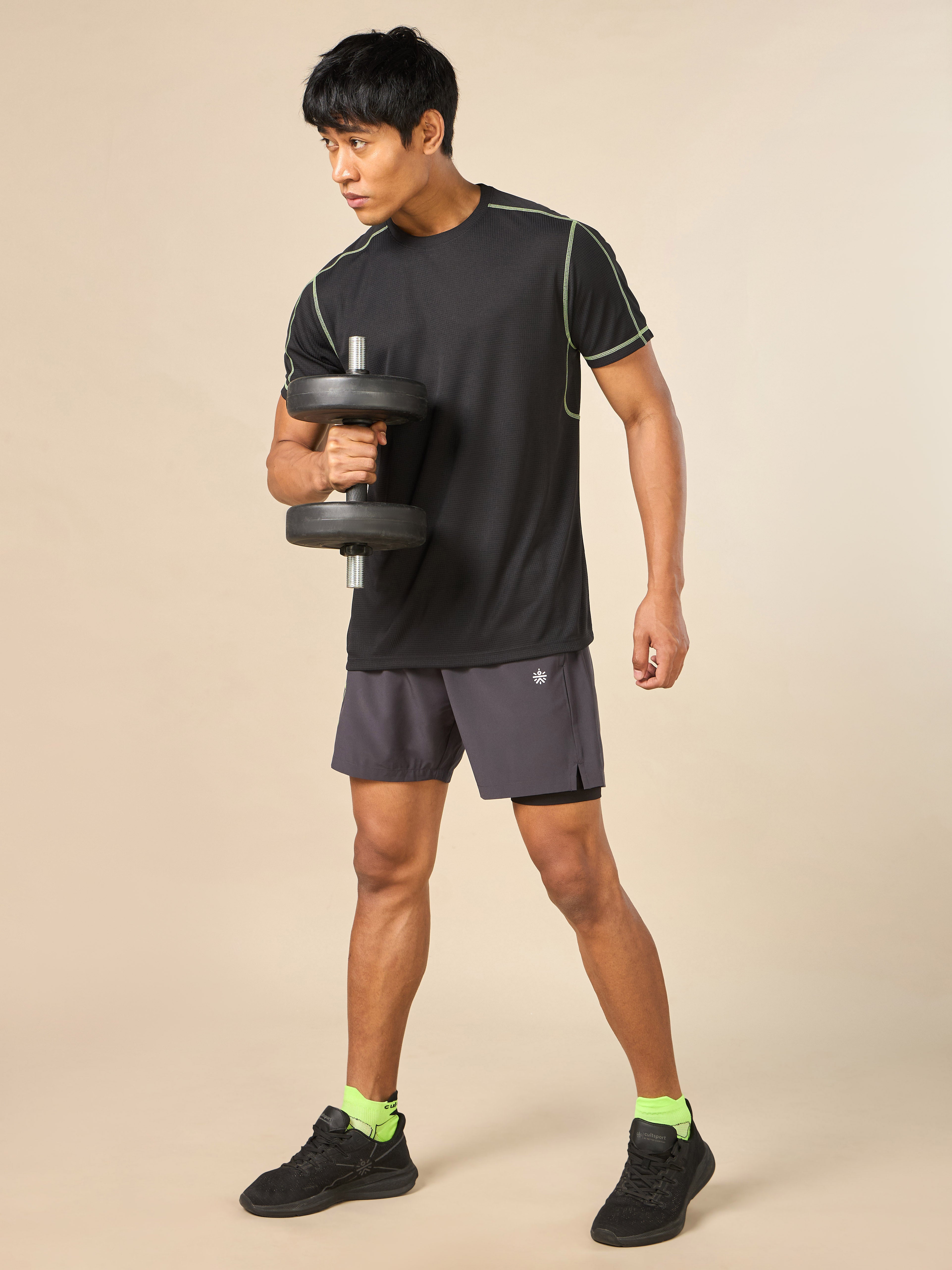 Men's 360 Degree Performance Black T-shirt