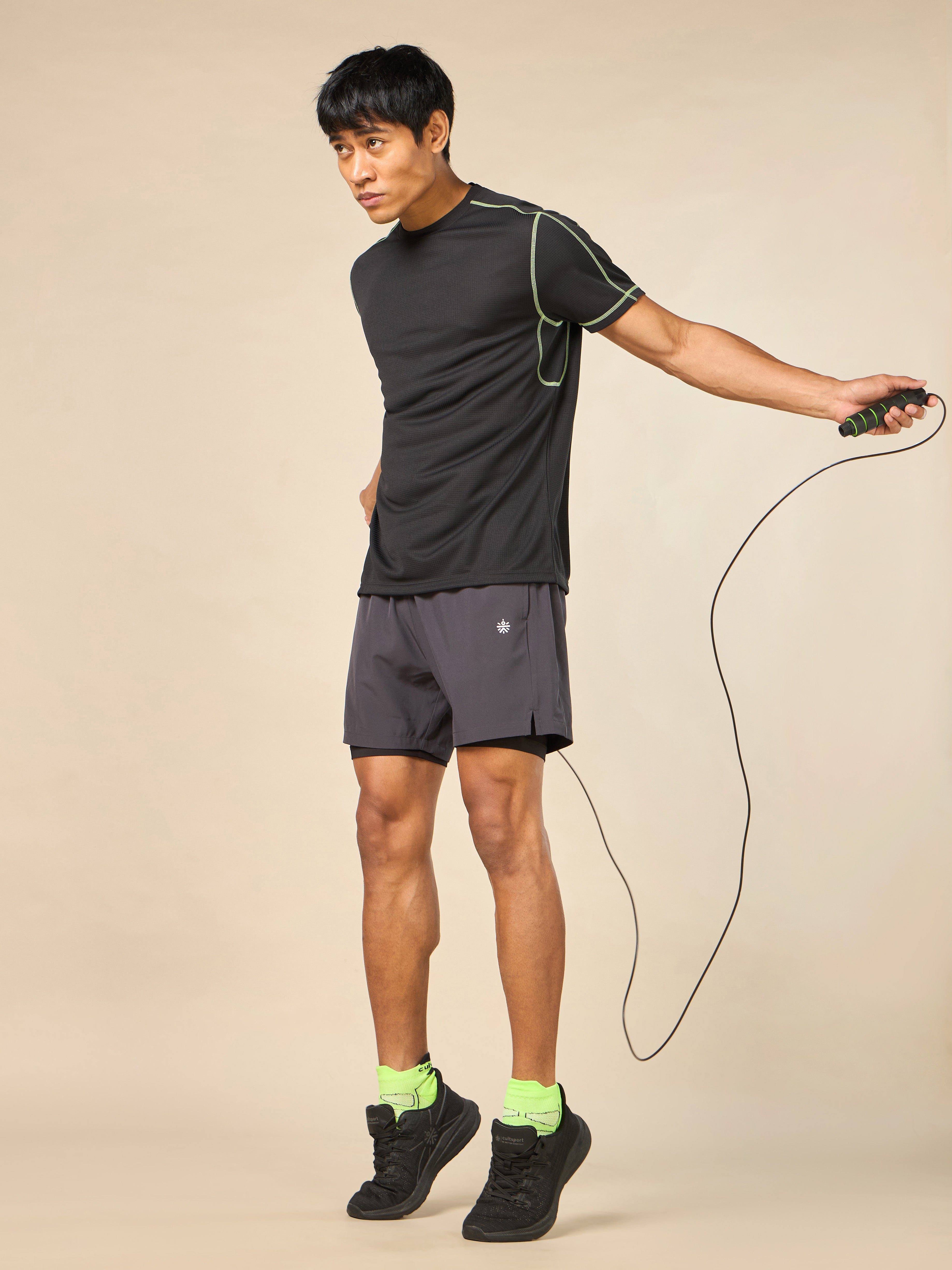 Men's 360 Degree Performance Black T-shirt