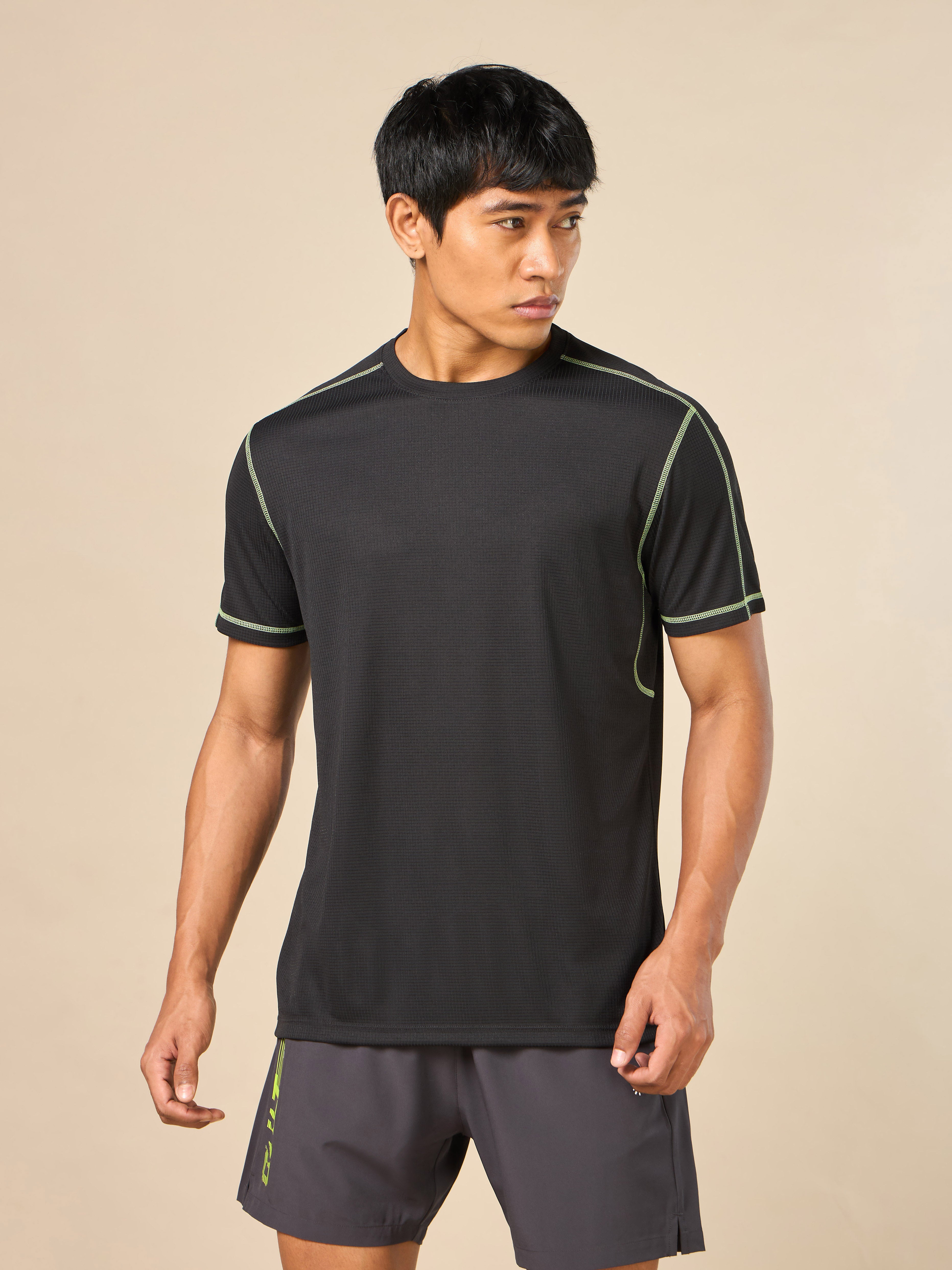 Men's 360 Degree Performance Black T-shirt
