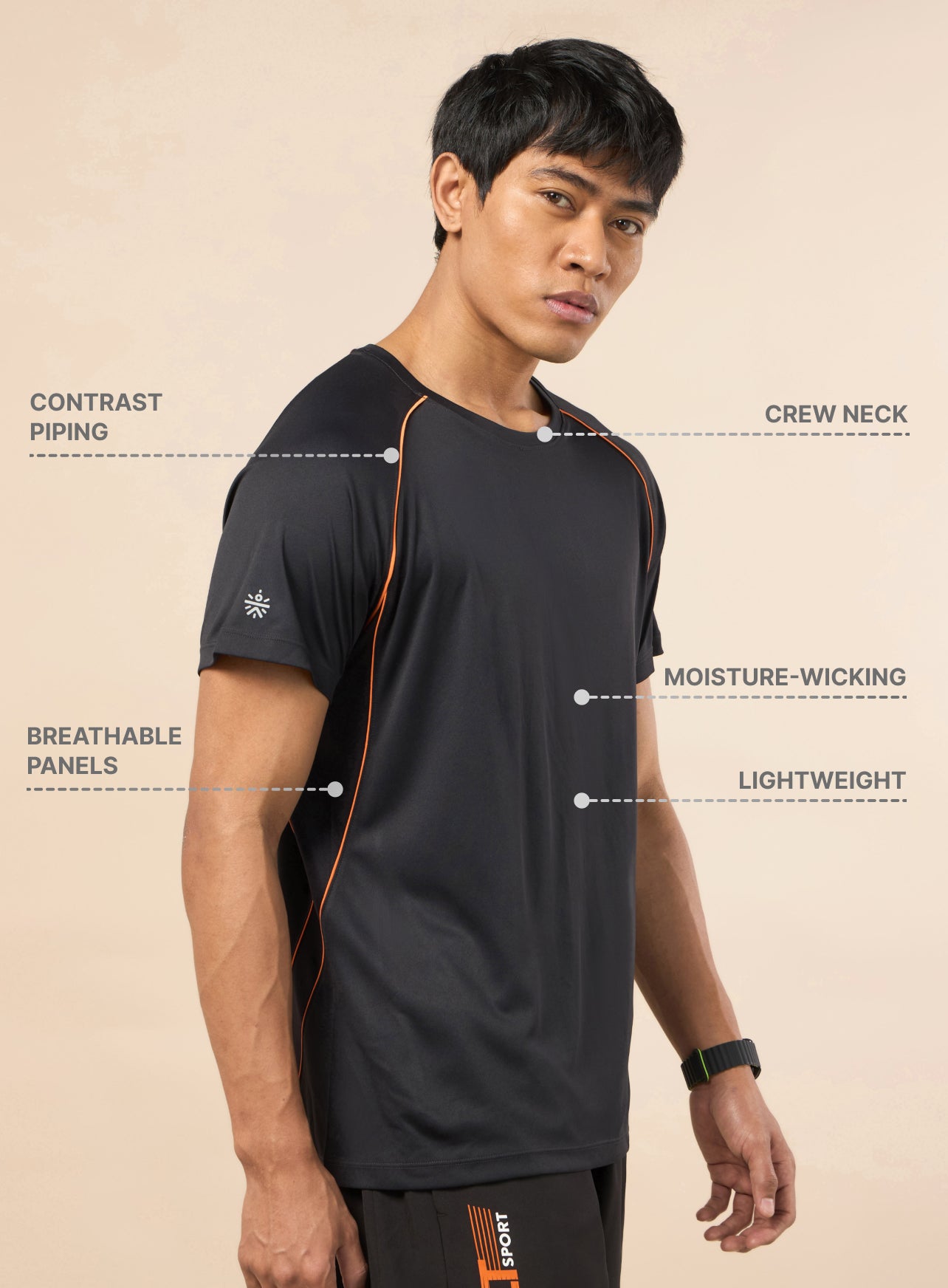 Men Black HIIT Elevate Training T-shirt