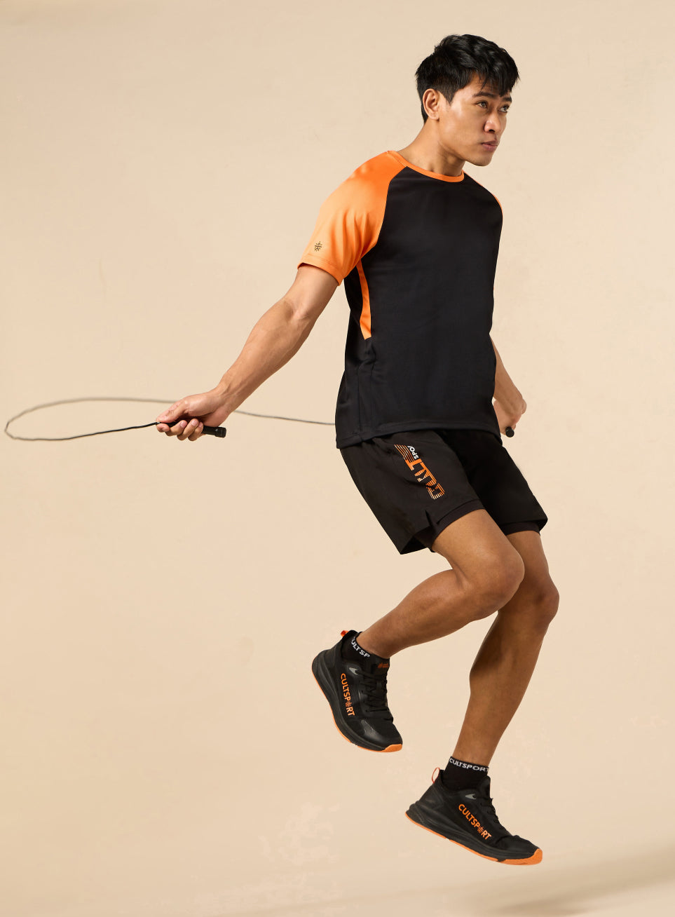 Men's Power Up Black Training T-shirt