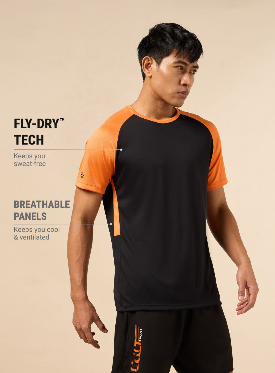 Men's Power Up Black Training T-shirt