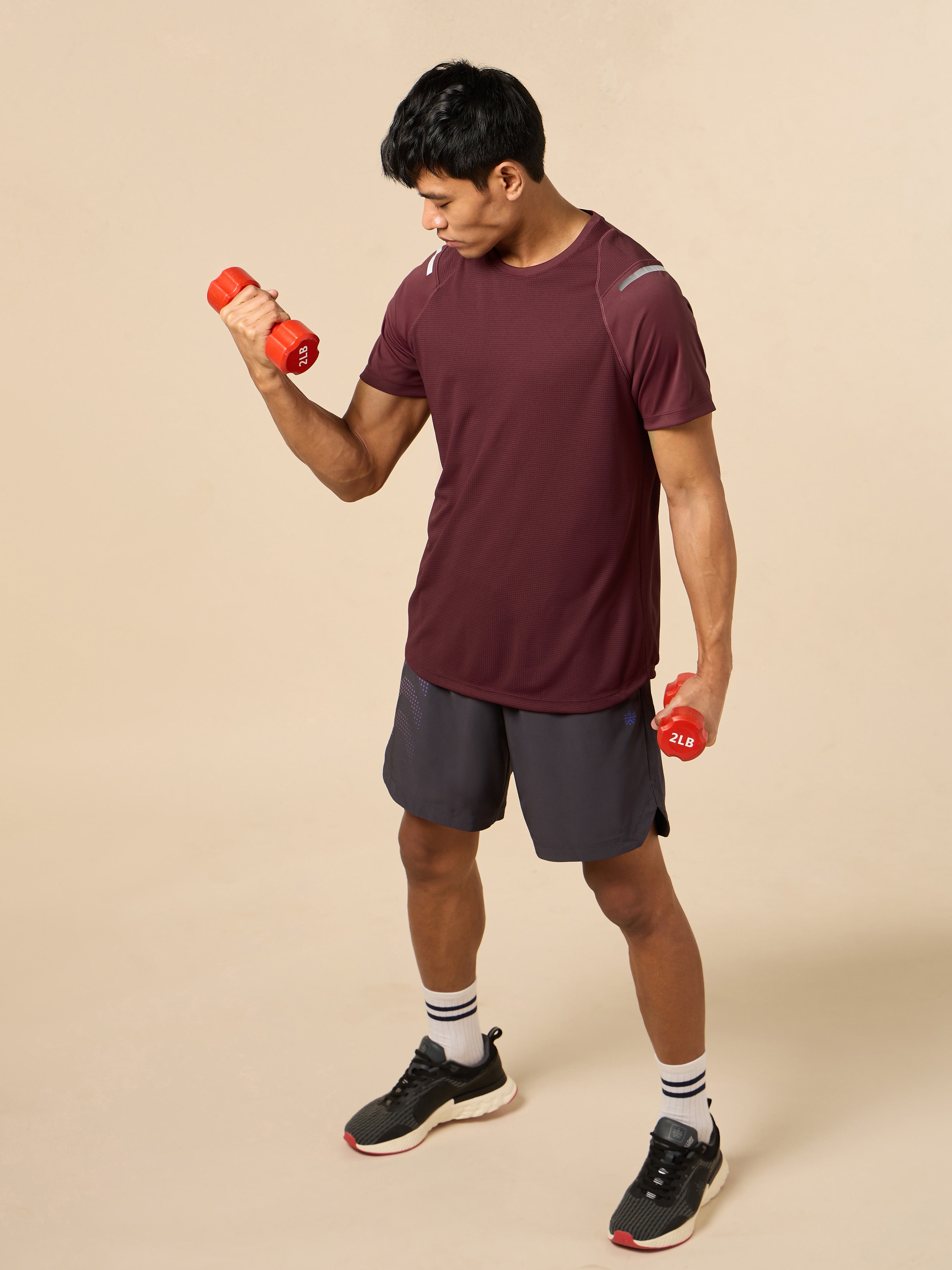 Men's Red Ergonomic Training T-shirt
