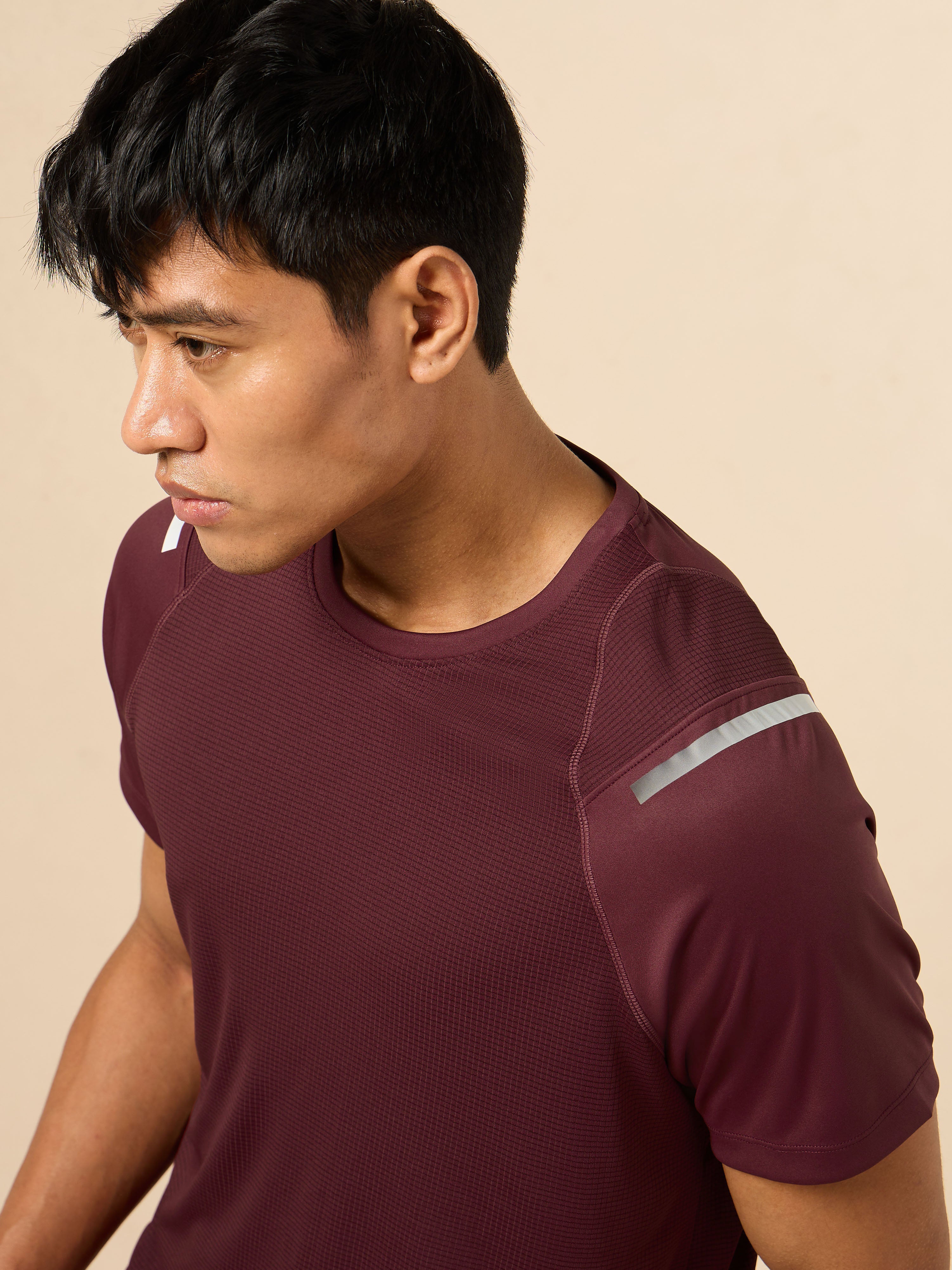 Men's Red Ergonomic Training T-shirt