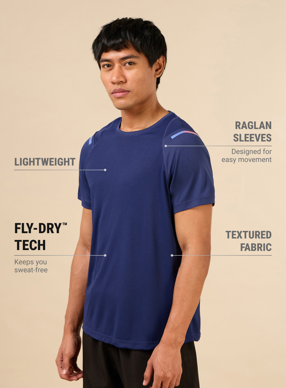 Men's Navy Ergonomic Training T-shirt