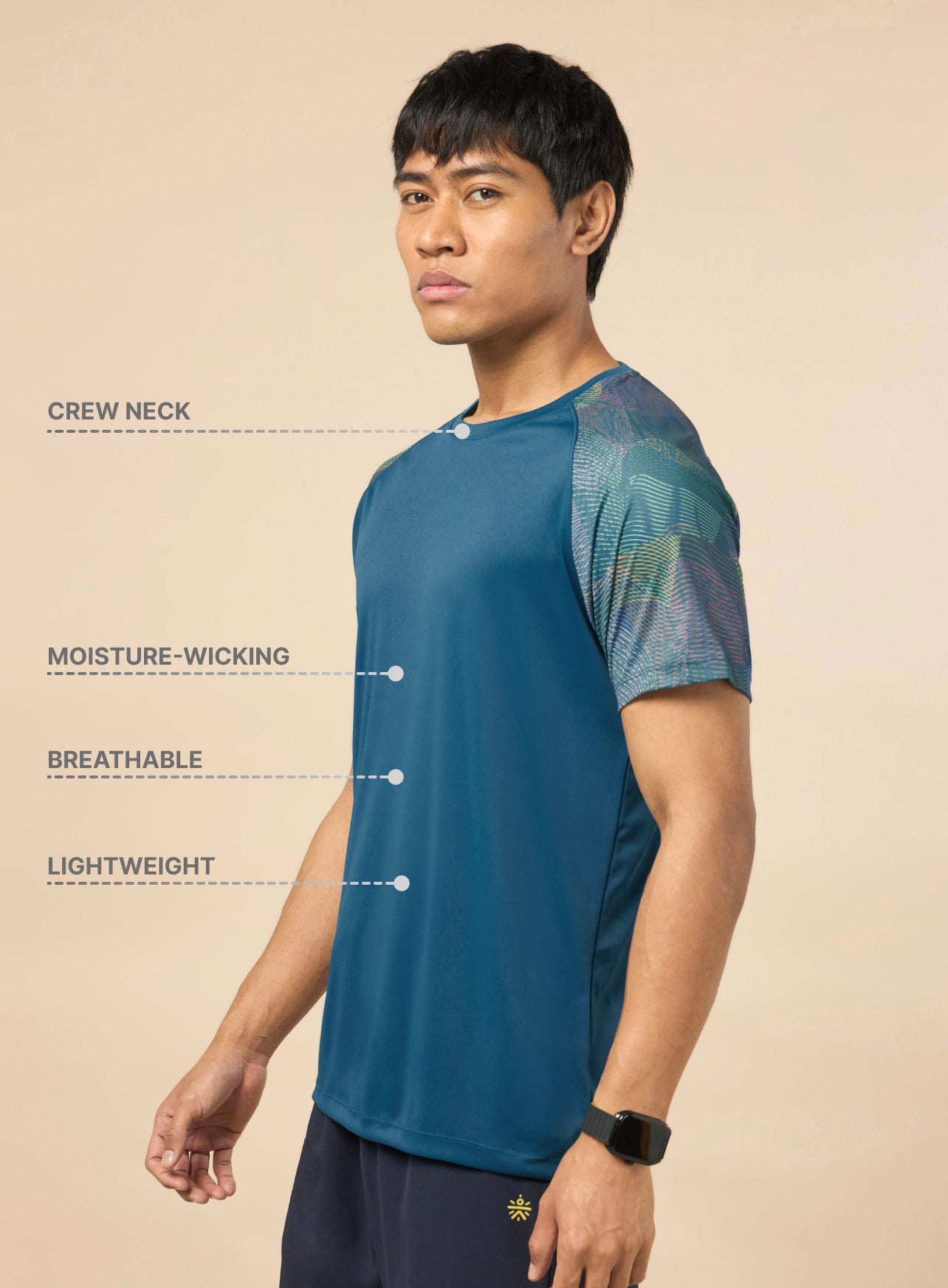 Men's Blue High Impact Training T-shirt