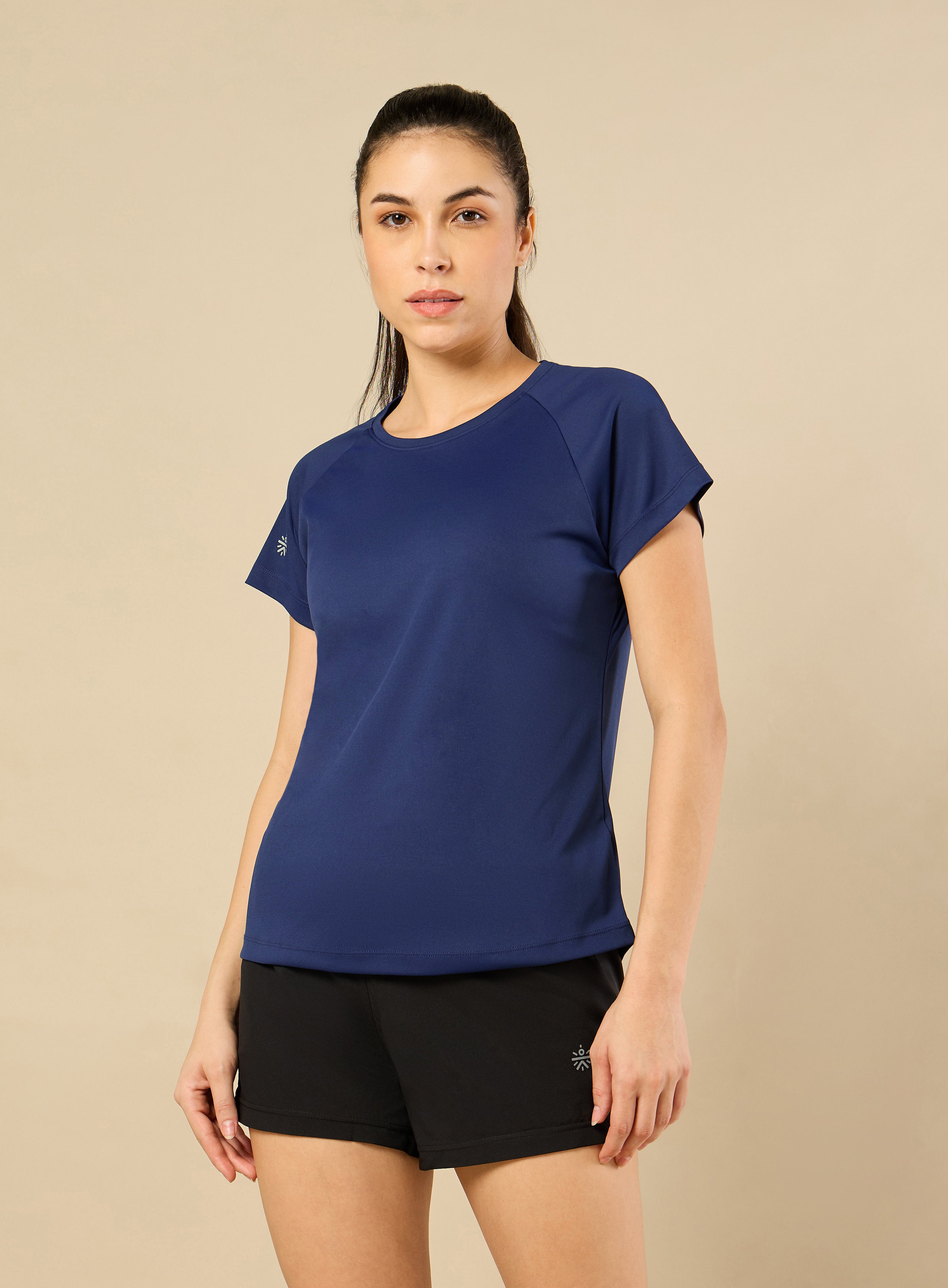 Women's Cross Over Performance Navy T-shirt
