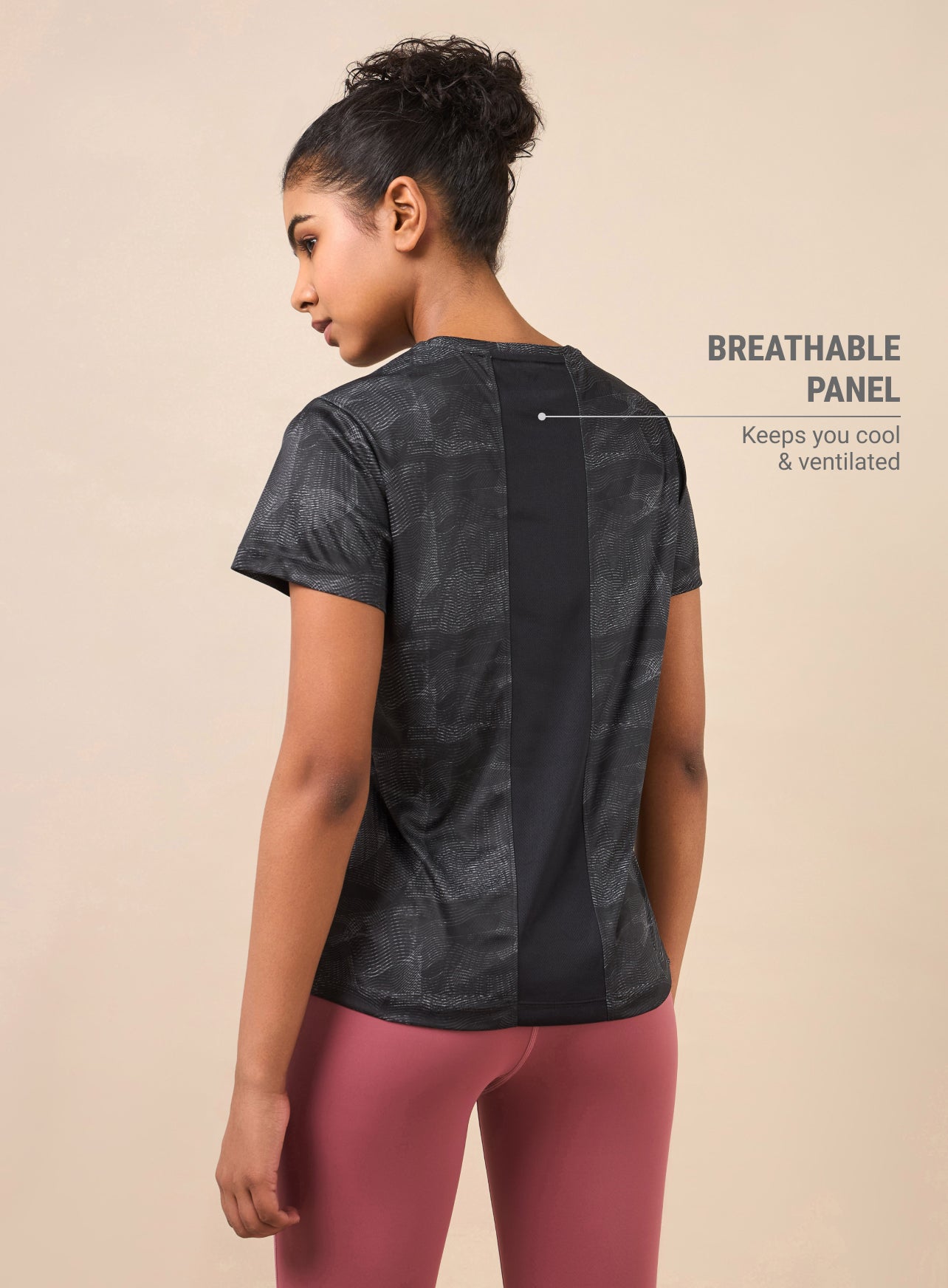 Women's Black High Energy Line Training T-shirt