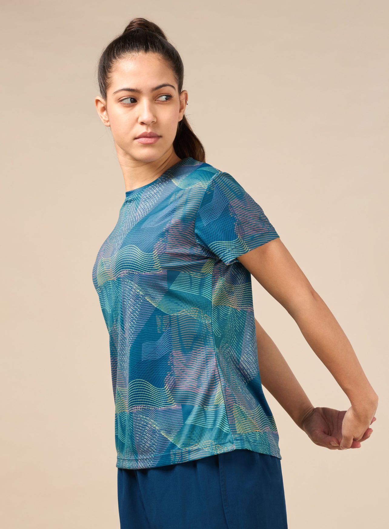 Women's Blue High Energy Line Training T-shirt