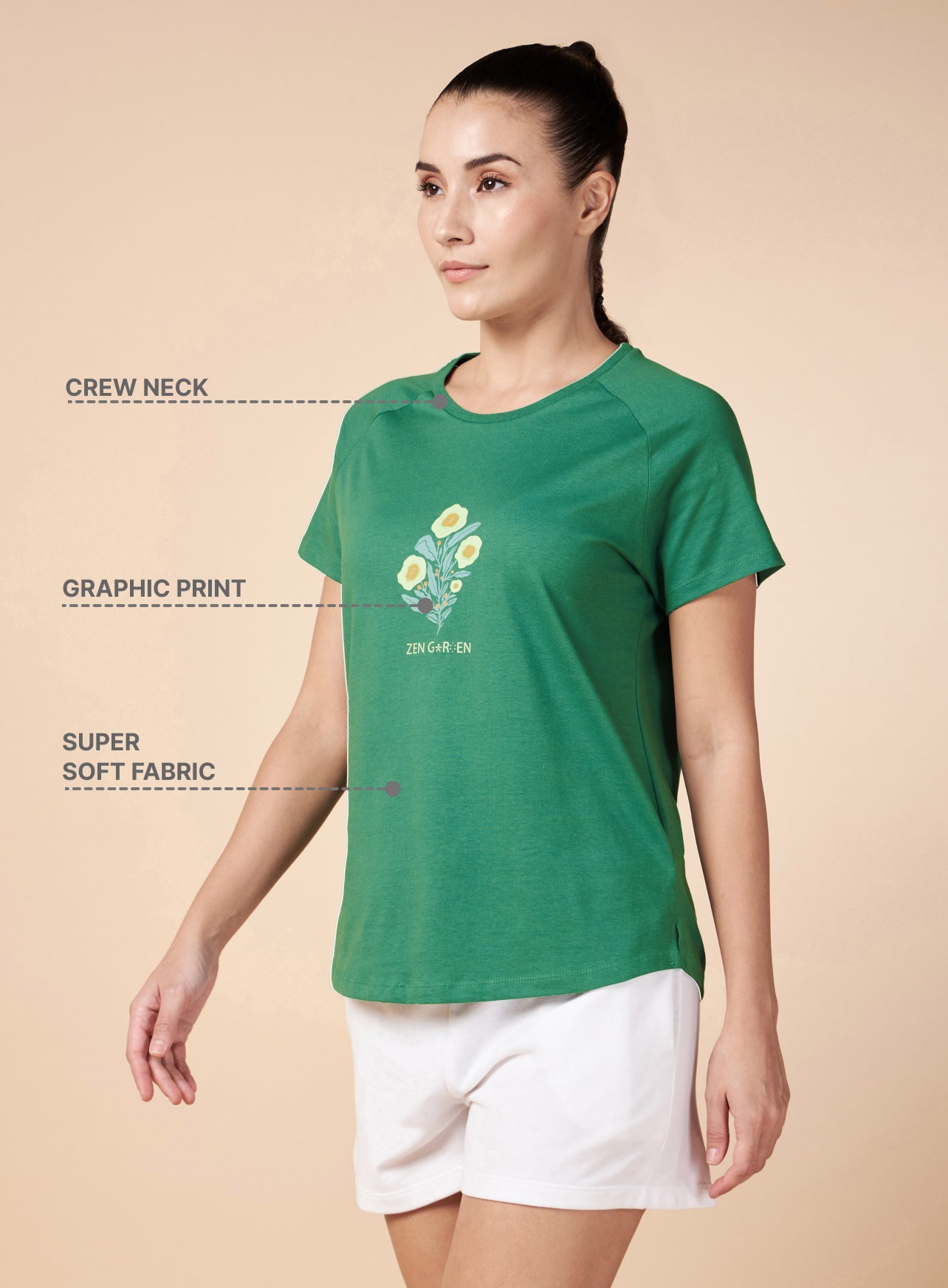 Zen Garden Motif Yoga T-shirt