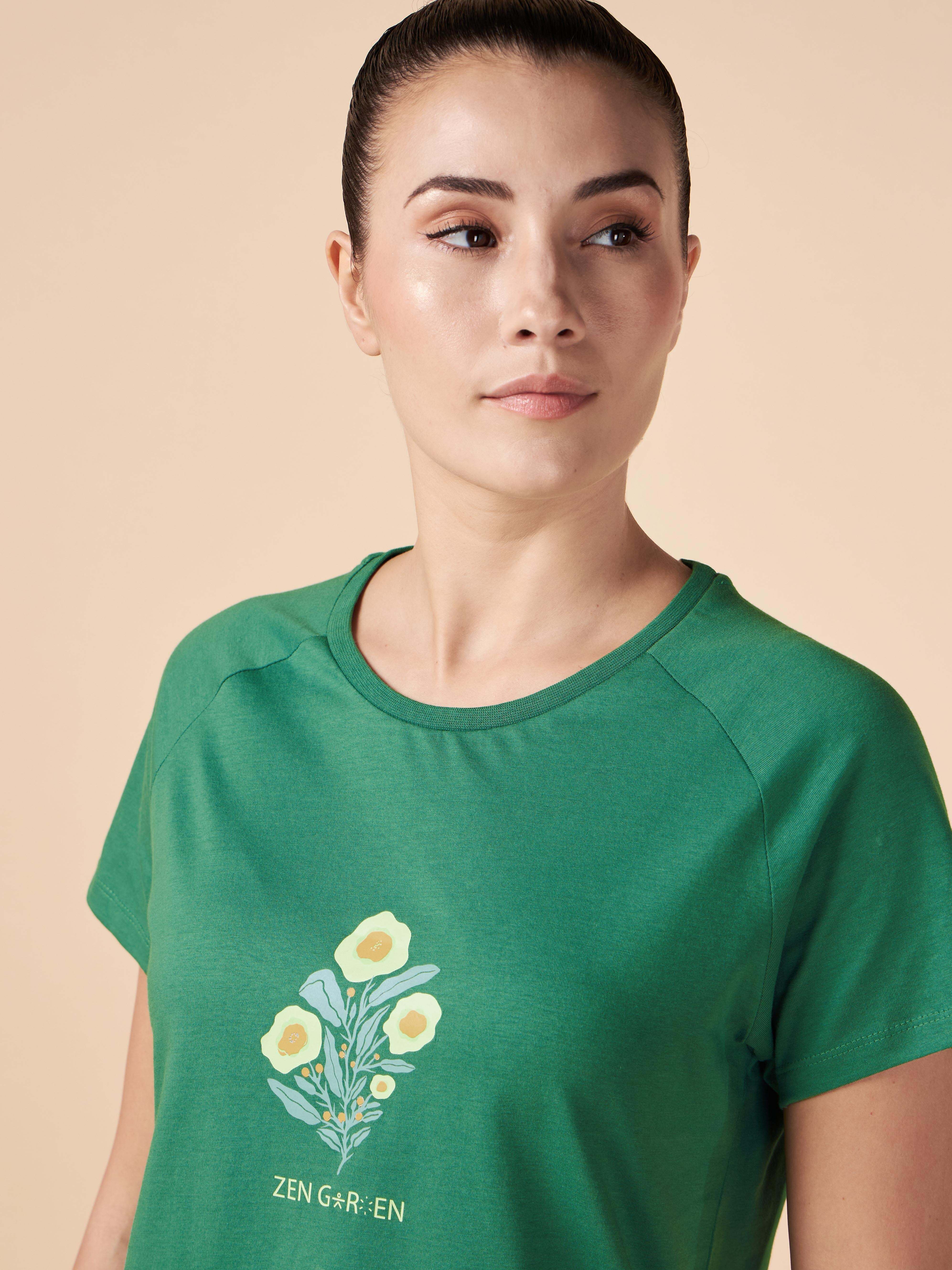 Zen Garden Motif Yoga T-shirt
