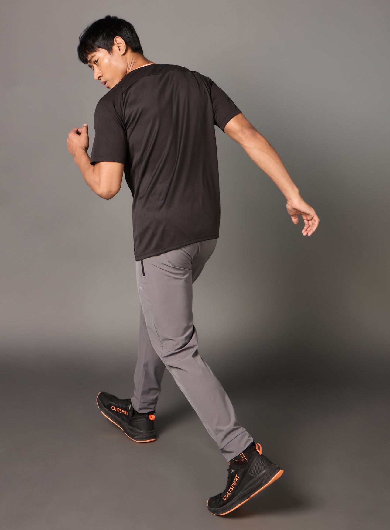 Men's Running Athlete Black T-shirt