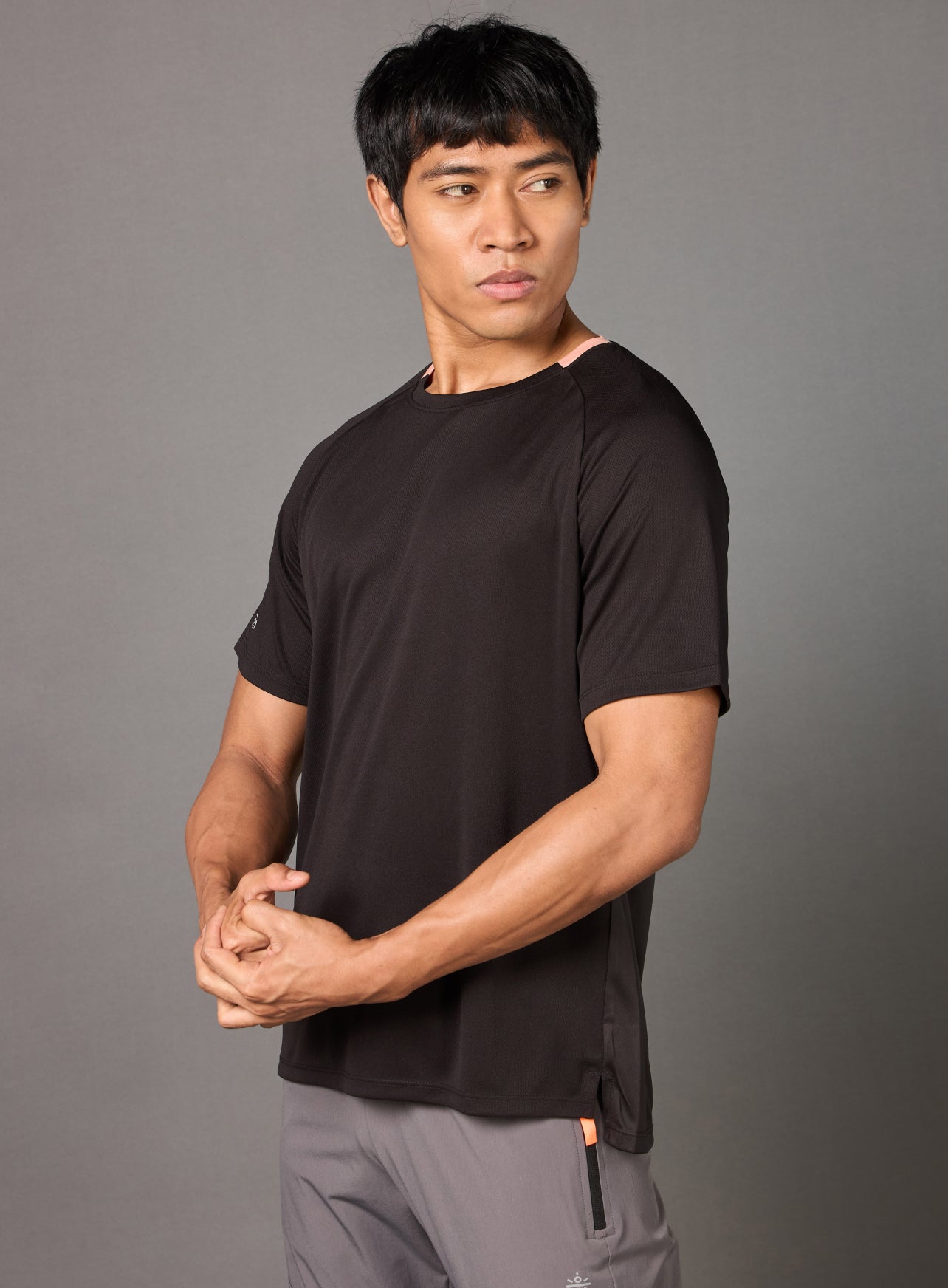 Men's Running Athlete Black T-shirt