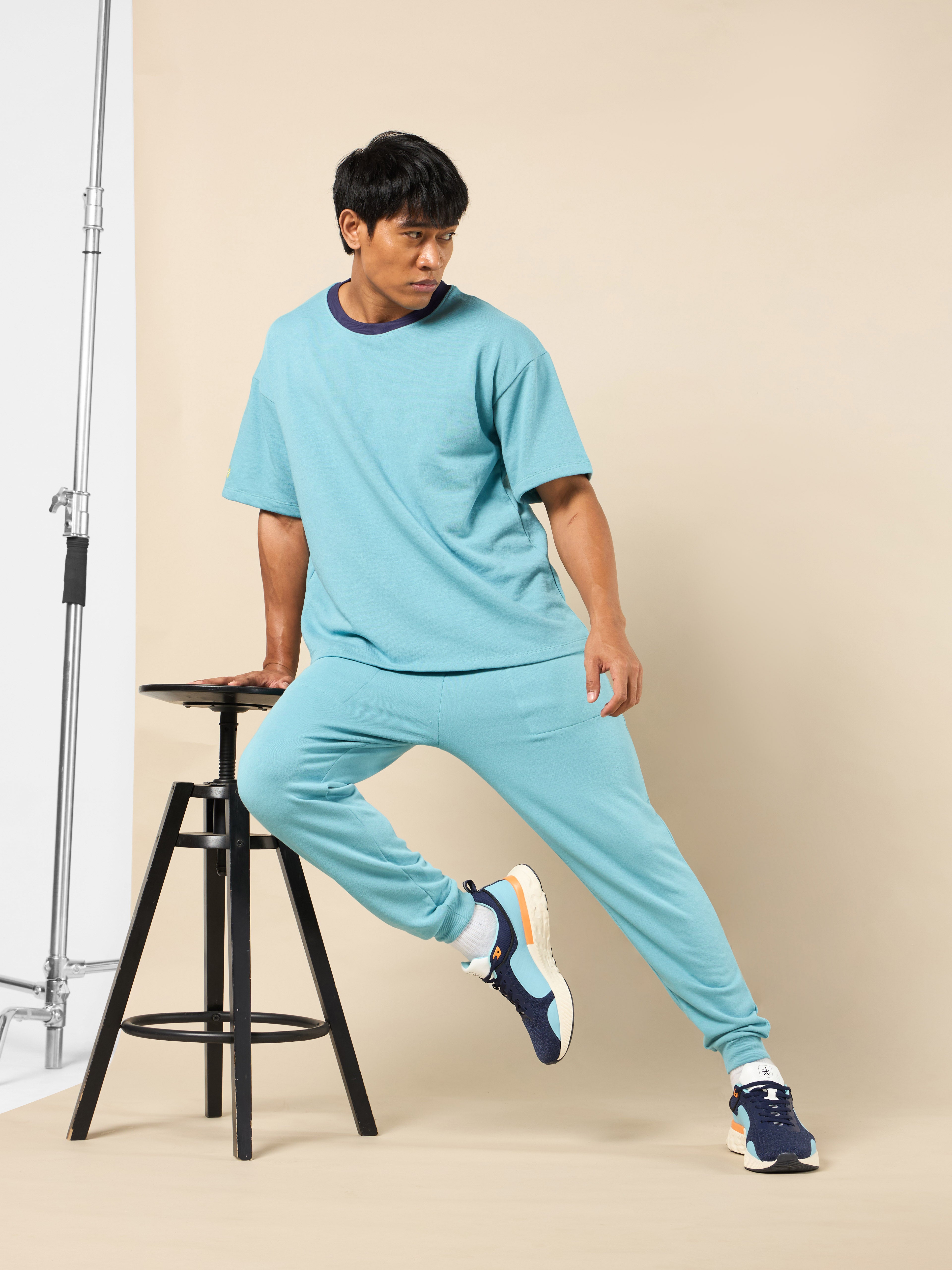 Men's Blue Cult Brand Carrier Oversized T-shirt