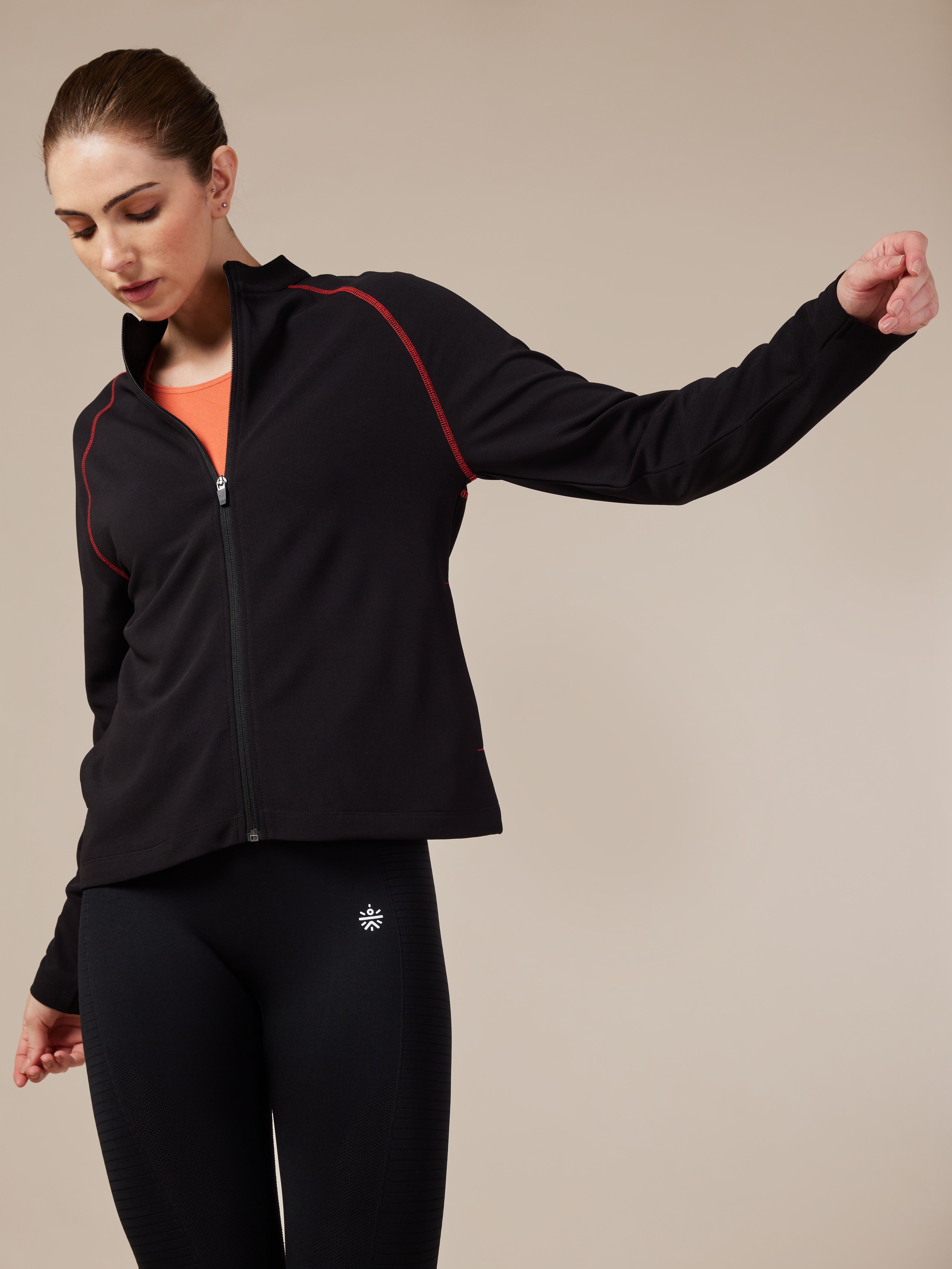 Women's Black Warm-up Jacket