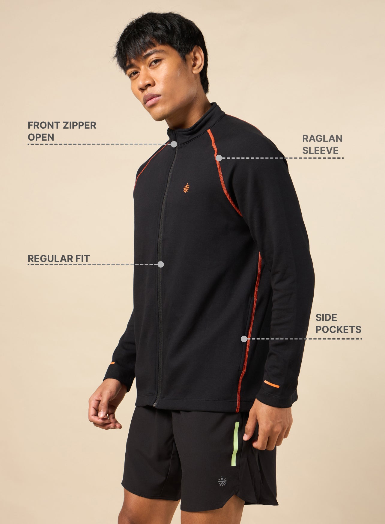 Black Power Up Training Jacket