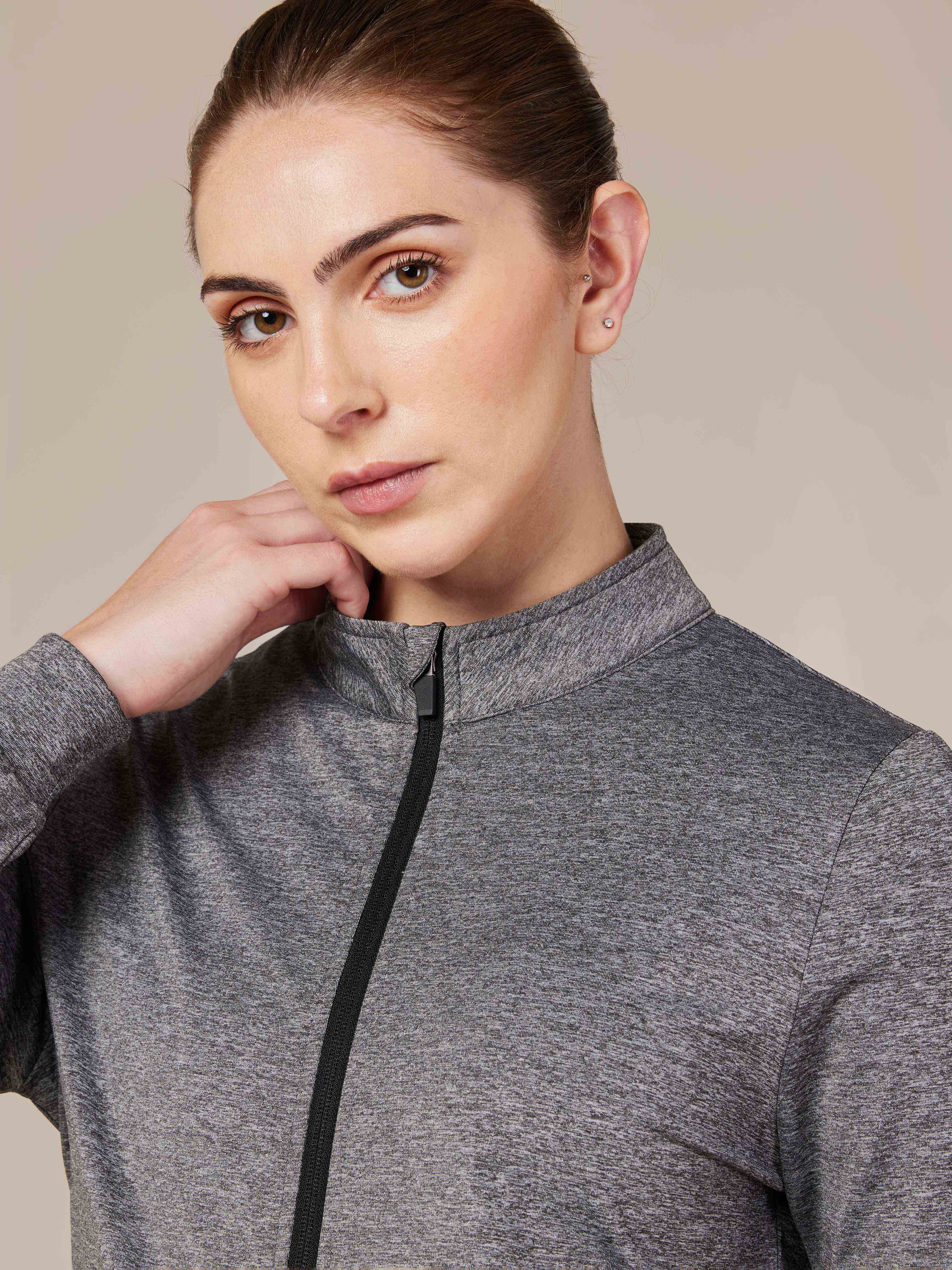 Women's Anthra Melange Training Essential Jacket