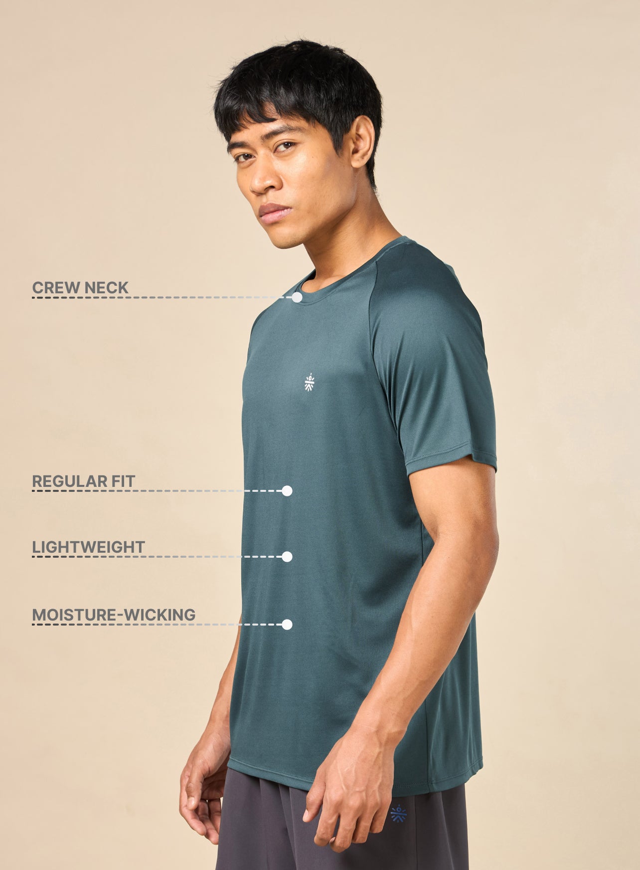 Men's Strength Teal Performance T-shirt