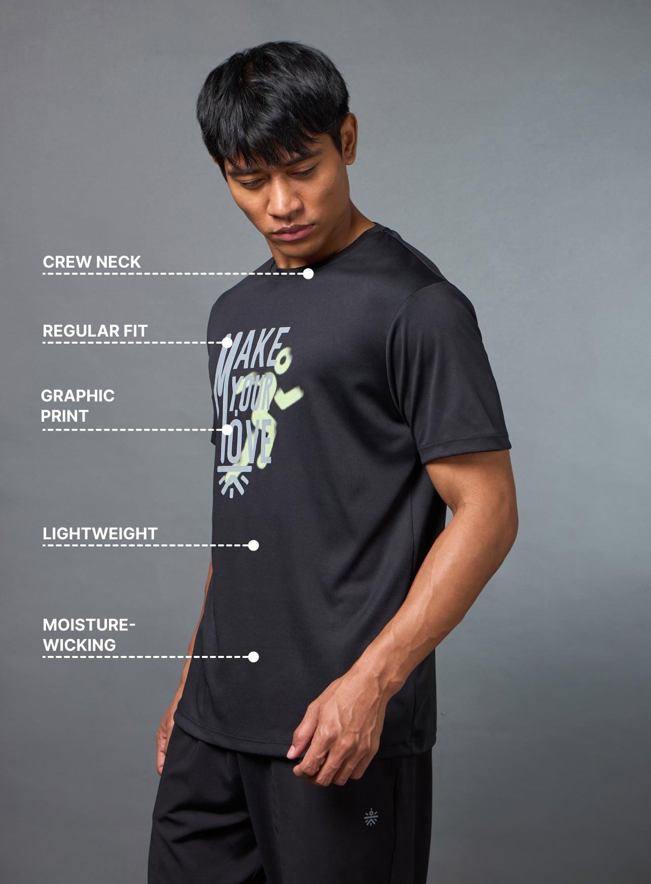 Men's Make Your Move Black Performance T-shirt