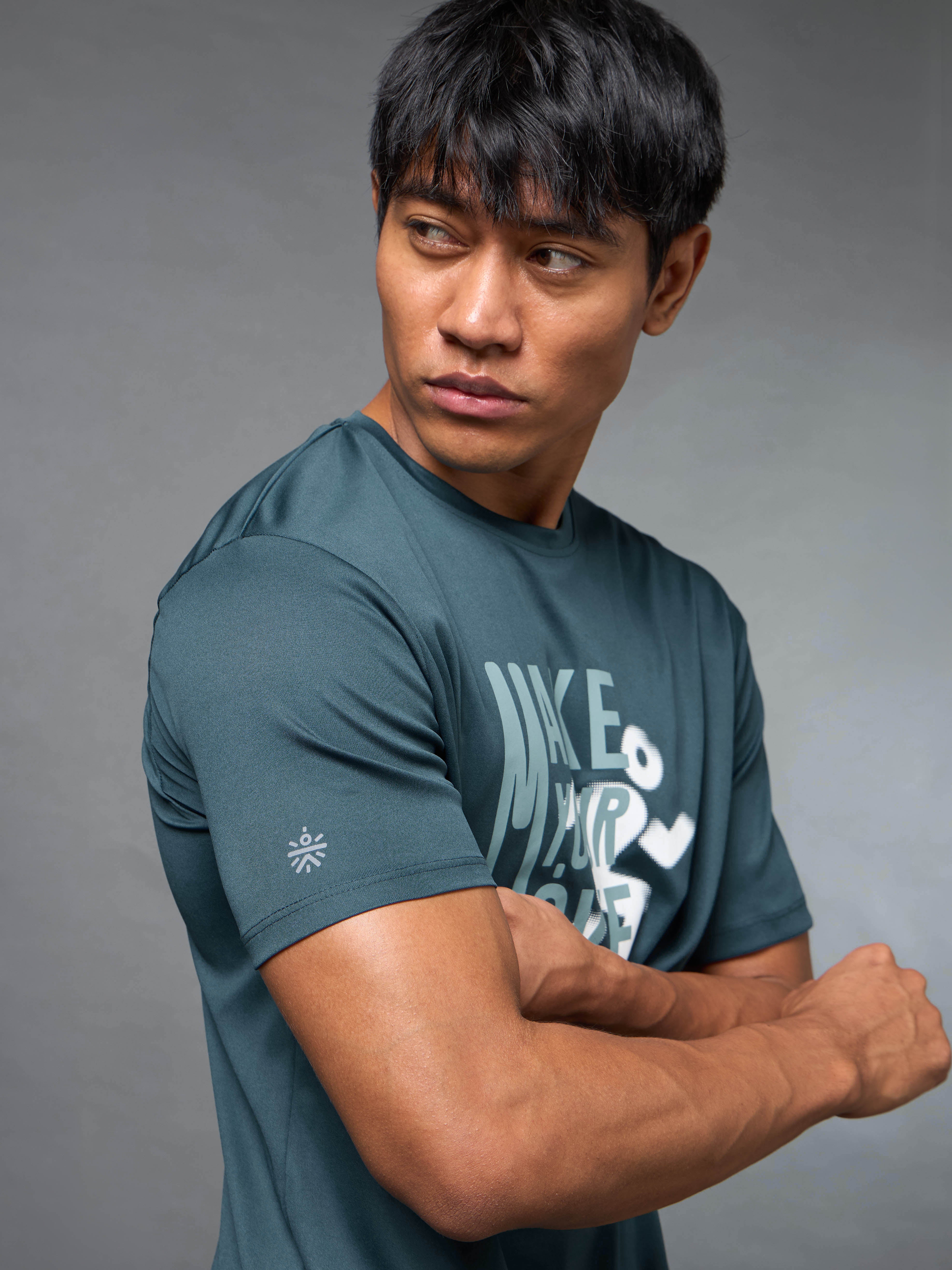 Men's Make Your Move Teal Performance T-shirt