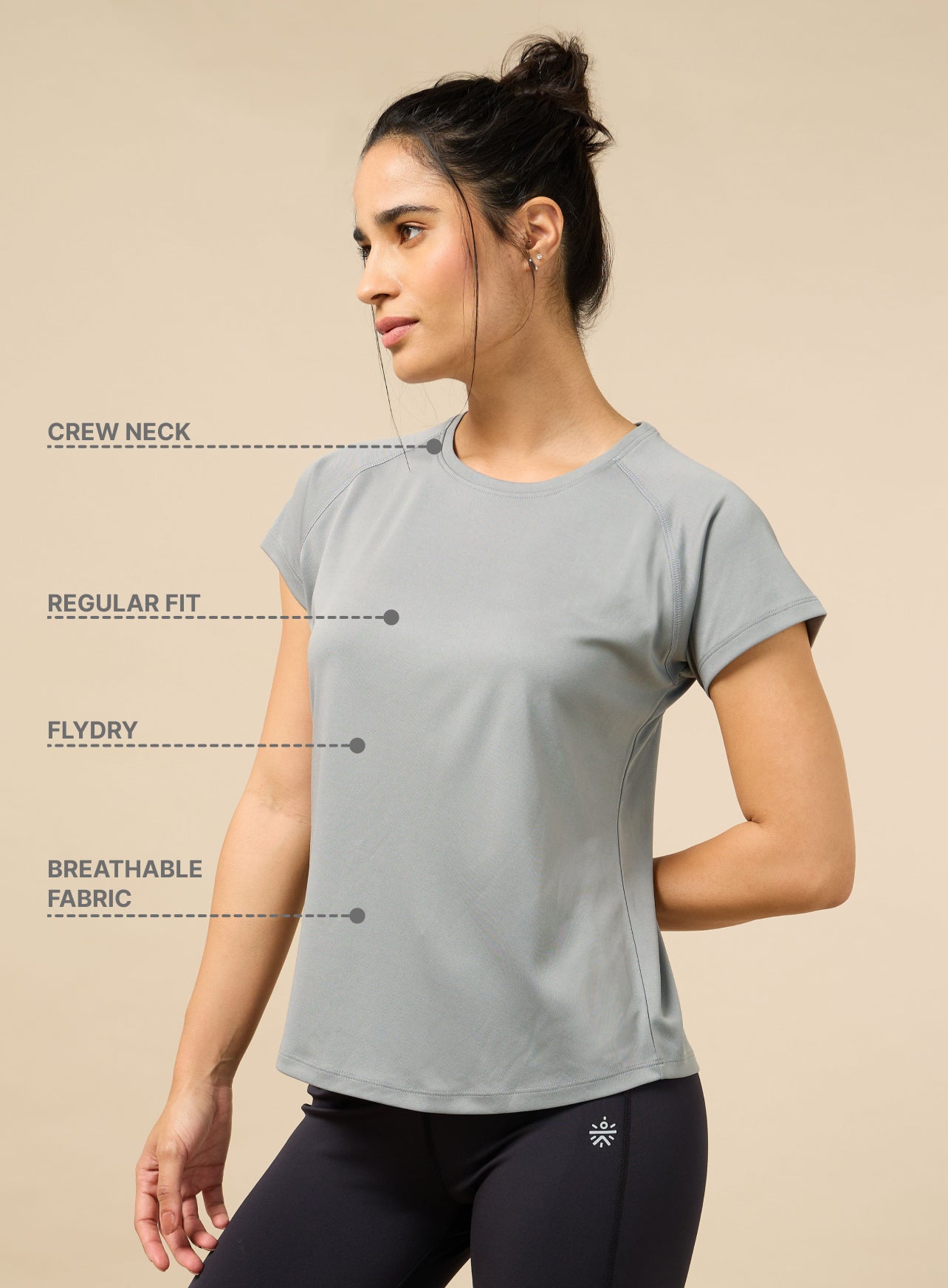 Women's Cult Energy Grey Performance T-shirt