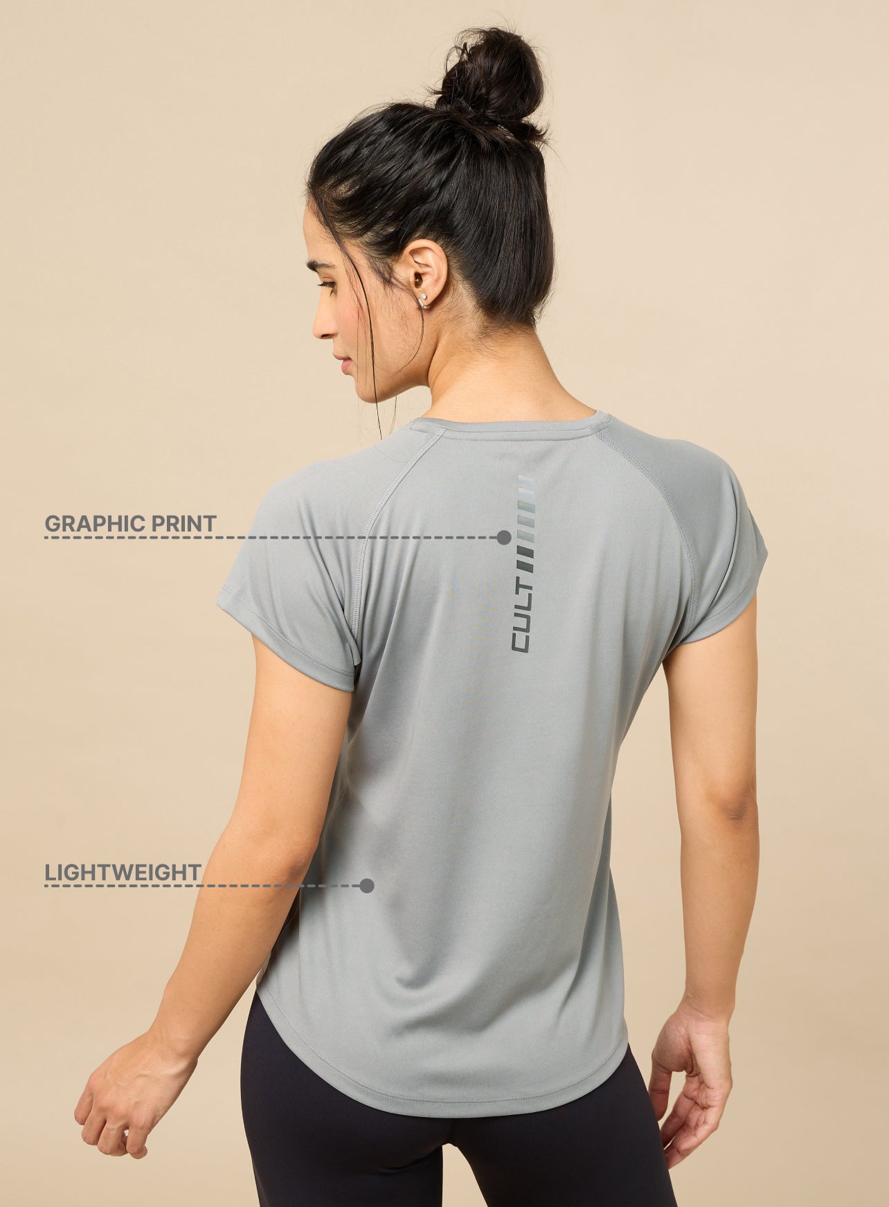 Women's Cult Energy Grey Performance T-shirt