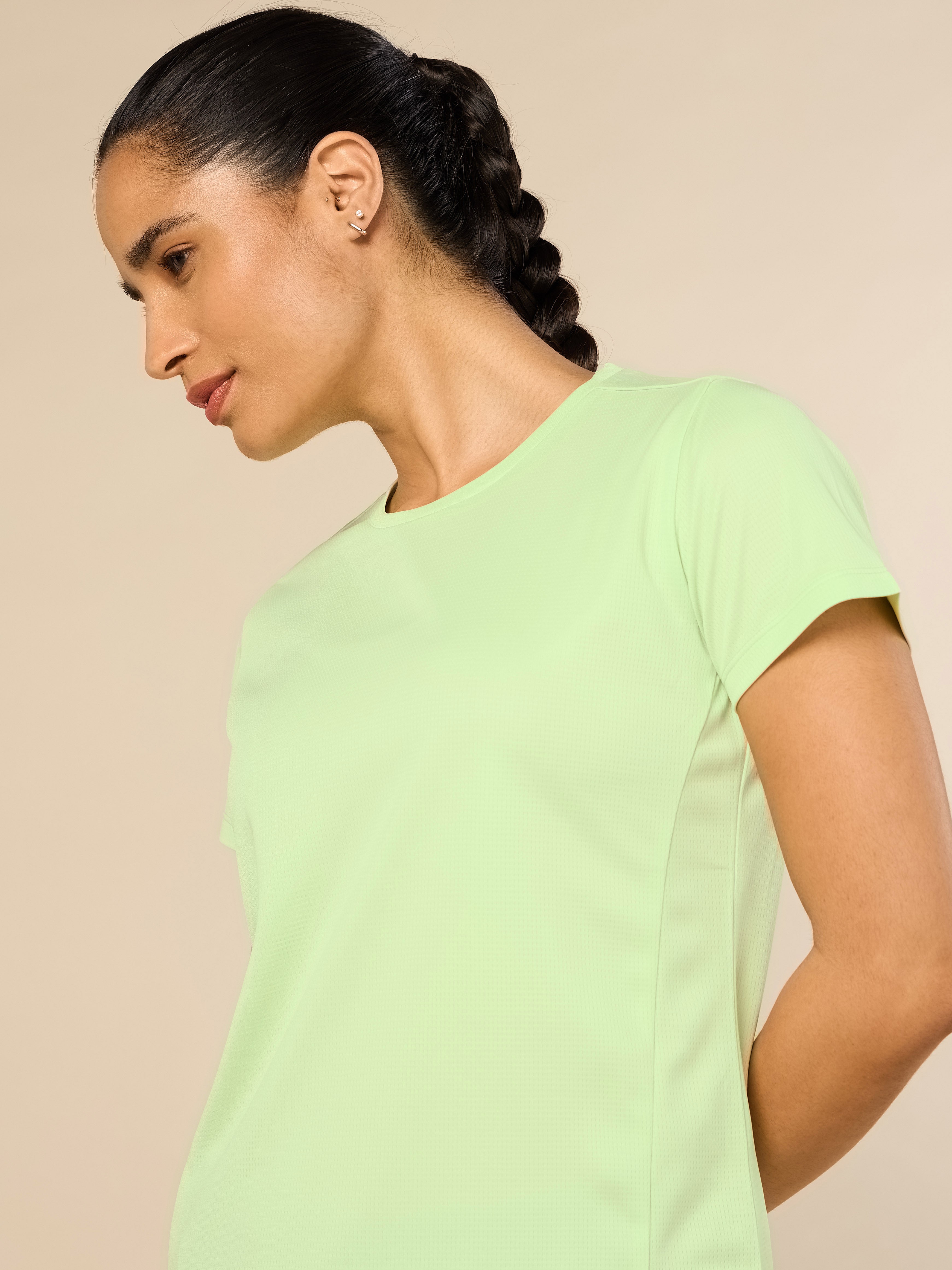 Women's Stay Fit Green Performance T-shirt